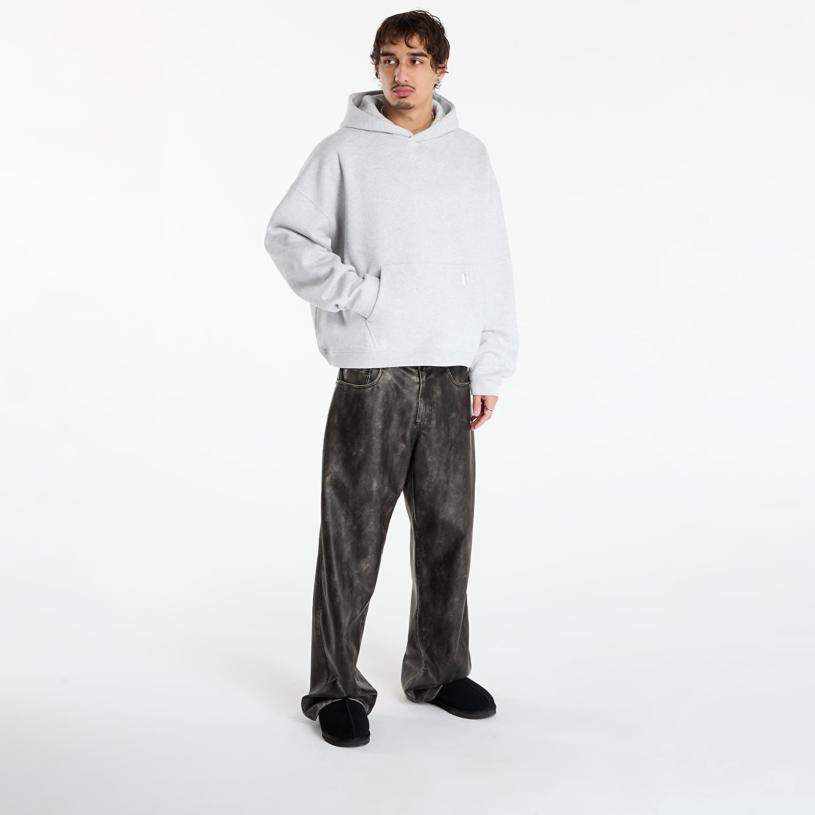 Hoodies voor heren REPRESENT Initial Boxy Oversized Hoodie UNISEX Ice Grey Marl