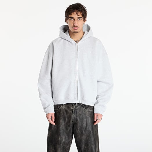 REPRESENT Initial Boxy Zip Hoodie UNISEX Ice Grey Marl
