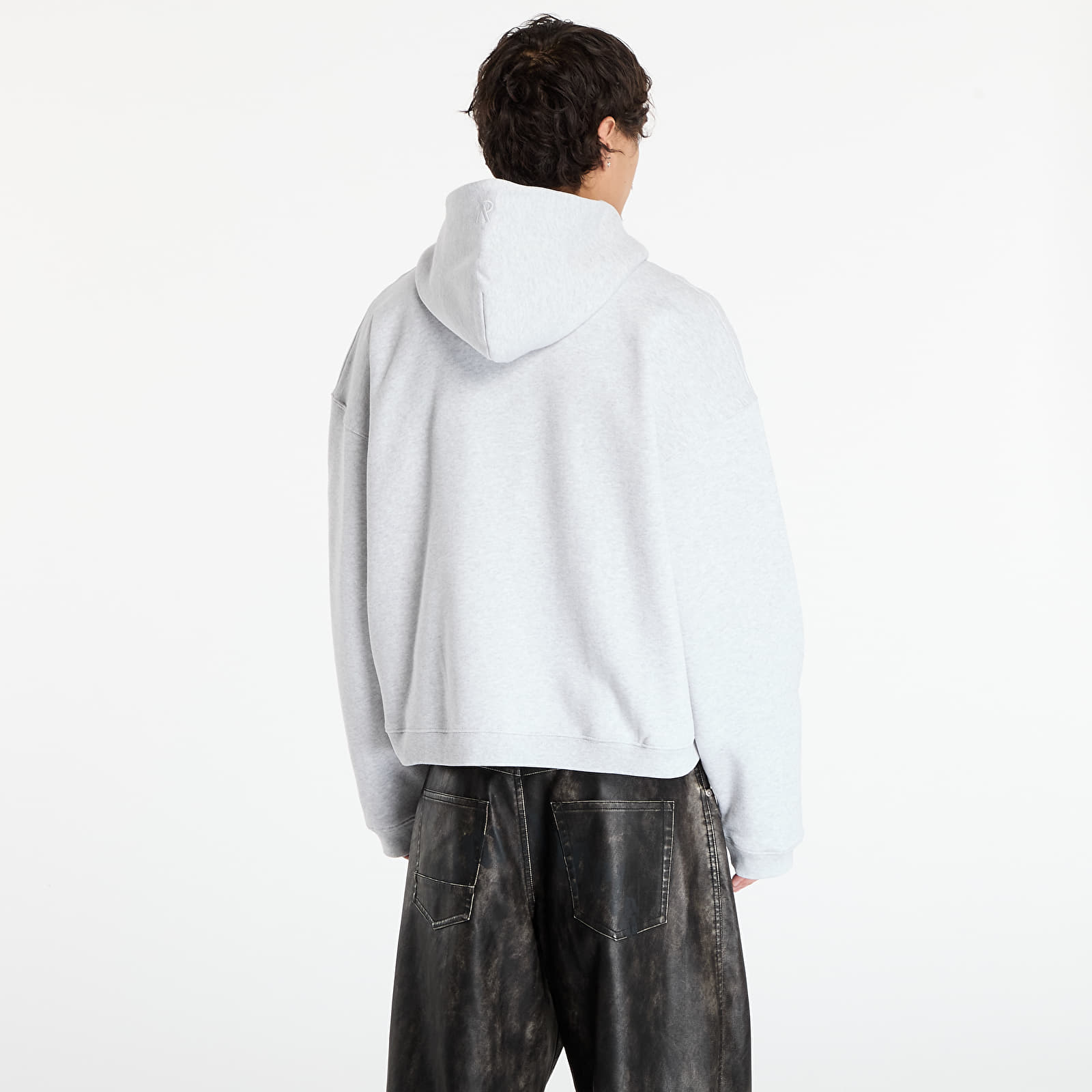 Men's hoodies REPRESENT Initial Boxy Zip Hoodie UNISEX Ice Grey Marl