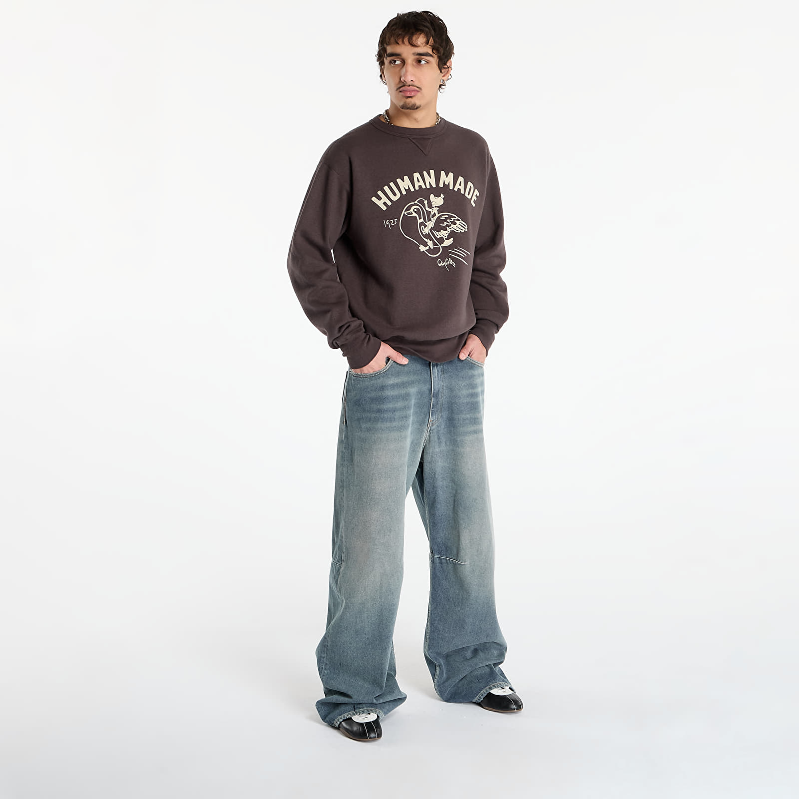 Muške dukserice HUMAN MADE Tsuriami Sweatshirt 2 Charcoal