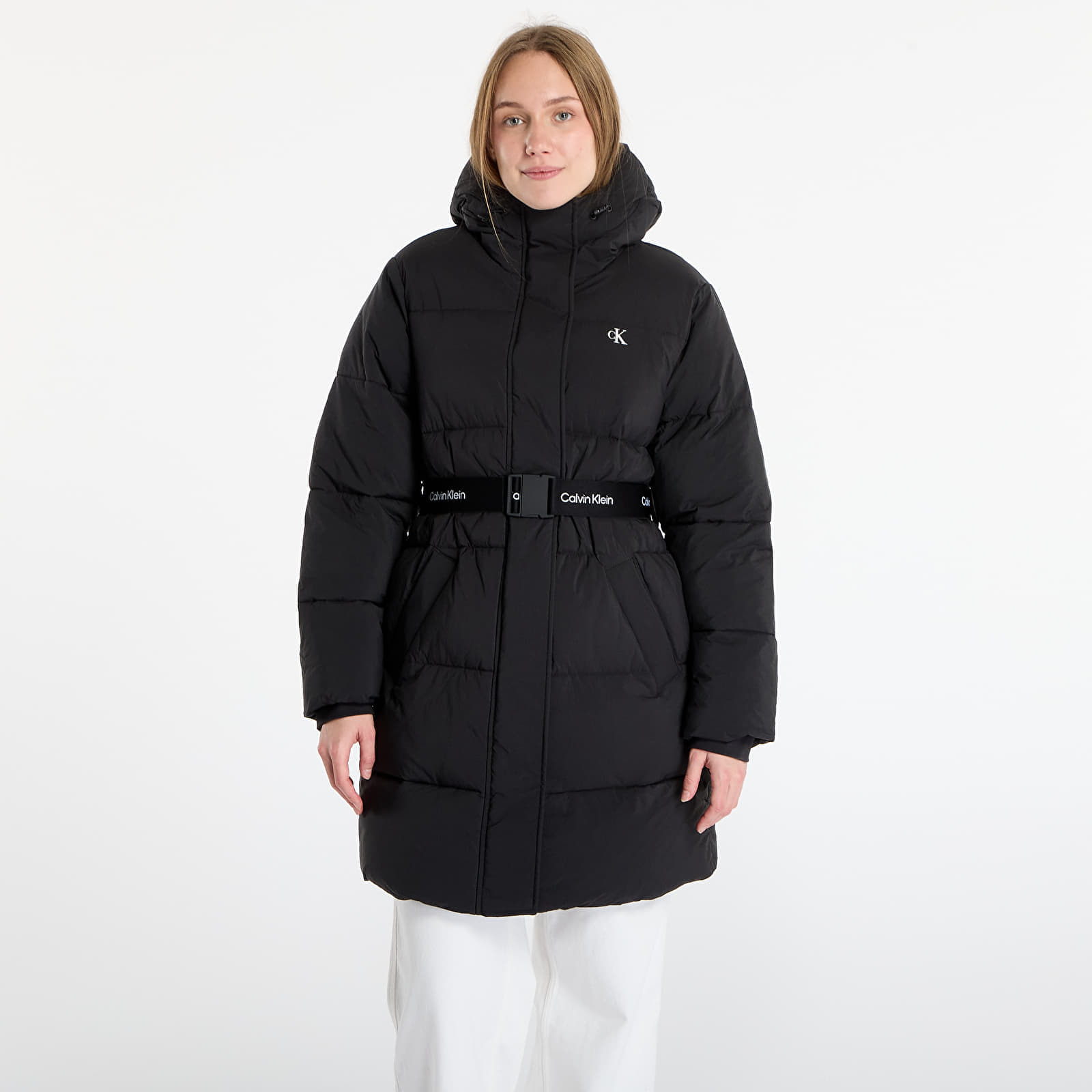 Jacket Calvin Klein Jeans Belted Midweight Coat Black S