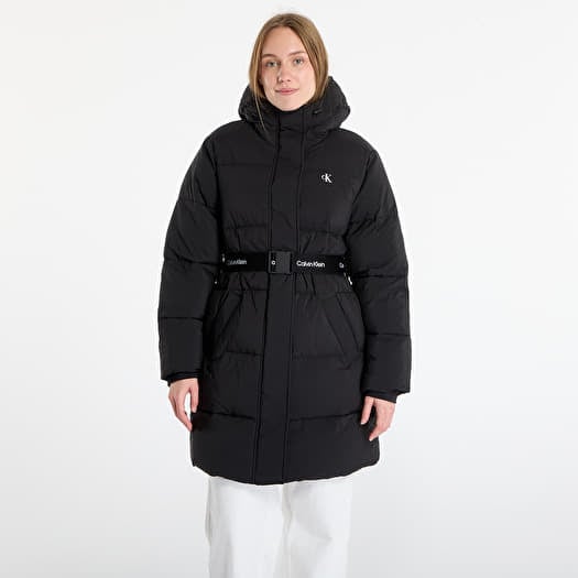 Calvin Klein Jeans Belted Midweight Coat Black