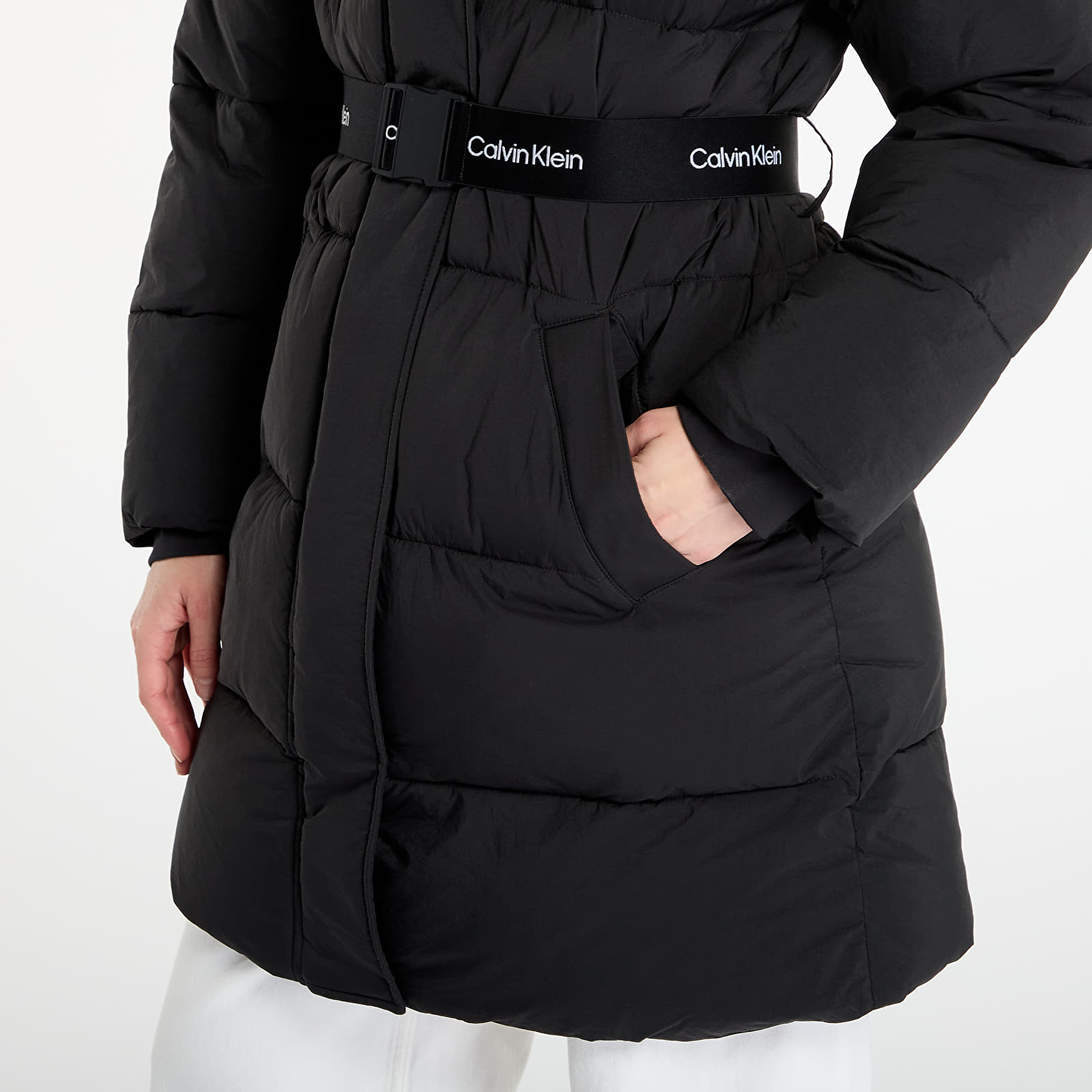 Abrigos Calvin Klein Jeans Belted Midweight Coat Black