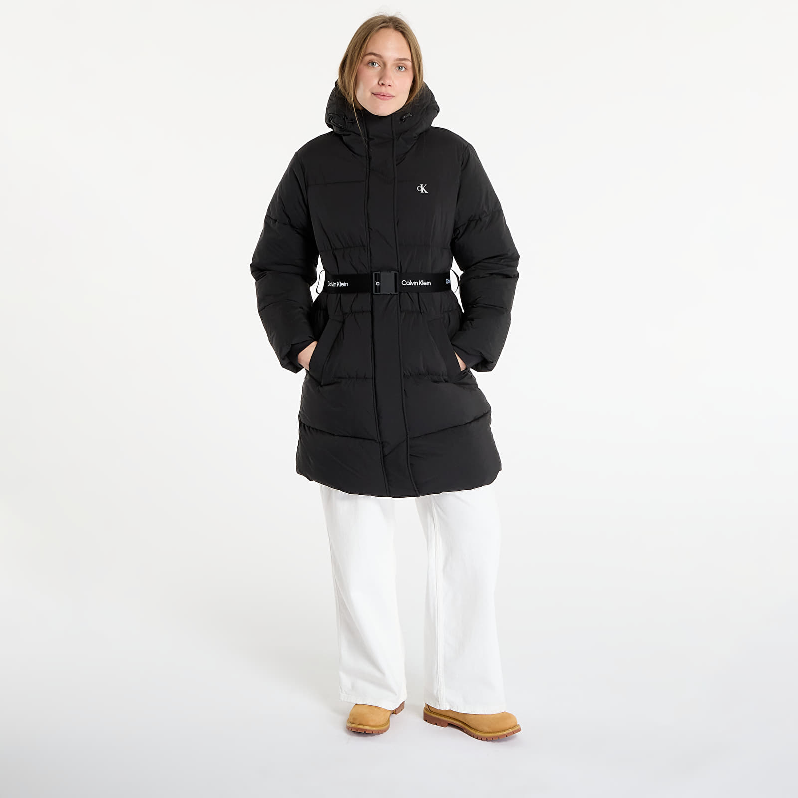 Abrigos Calvin Klein Jeans Belted Midweight Coat Black