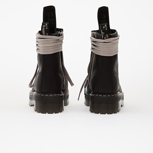 Rick Owens Leather Boots - Quad Sole Steel Toe Boot Black | Footshop