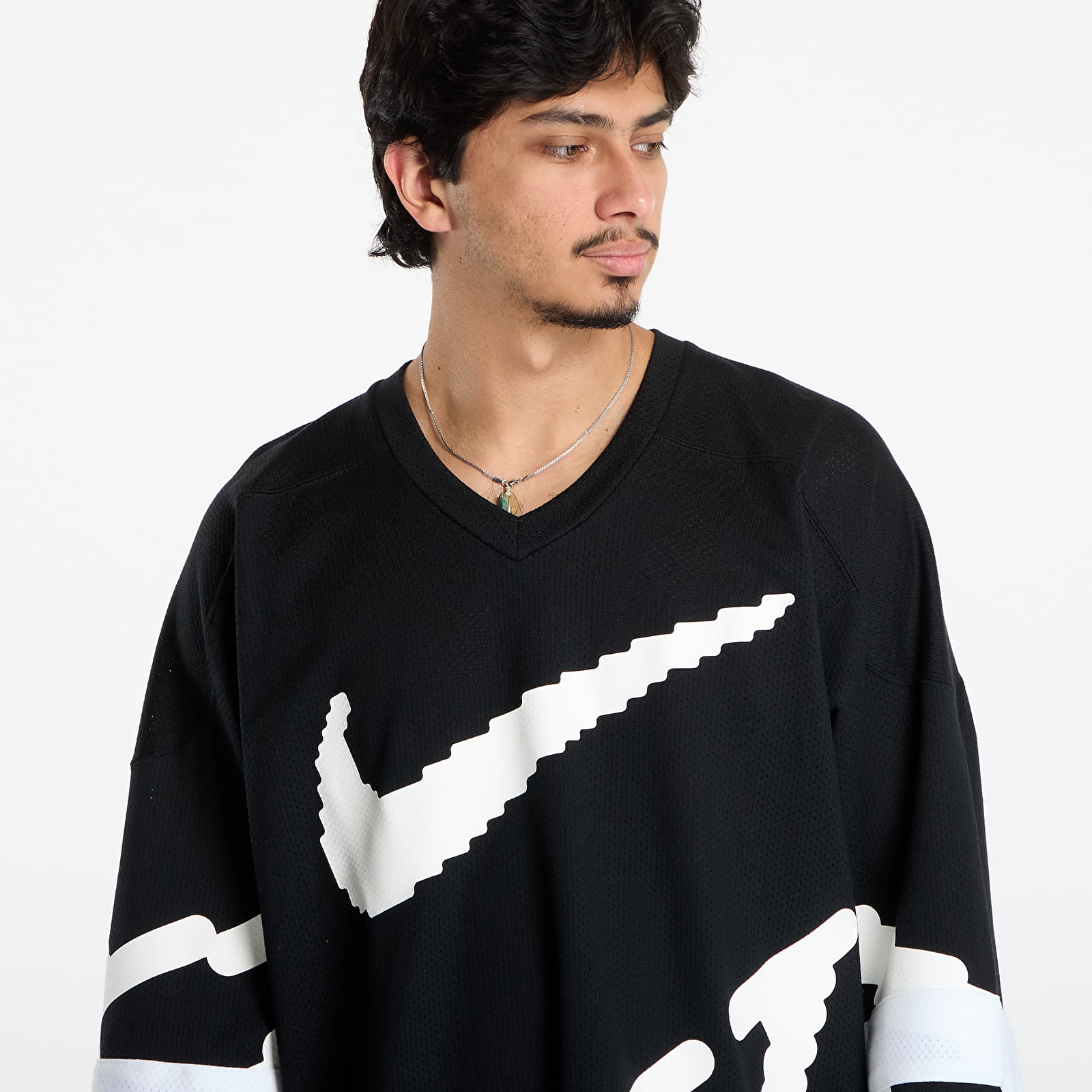 Herenshirts Nike Sportswear Club Men's Hockey Jersey Black/ White/ White