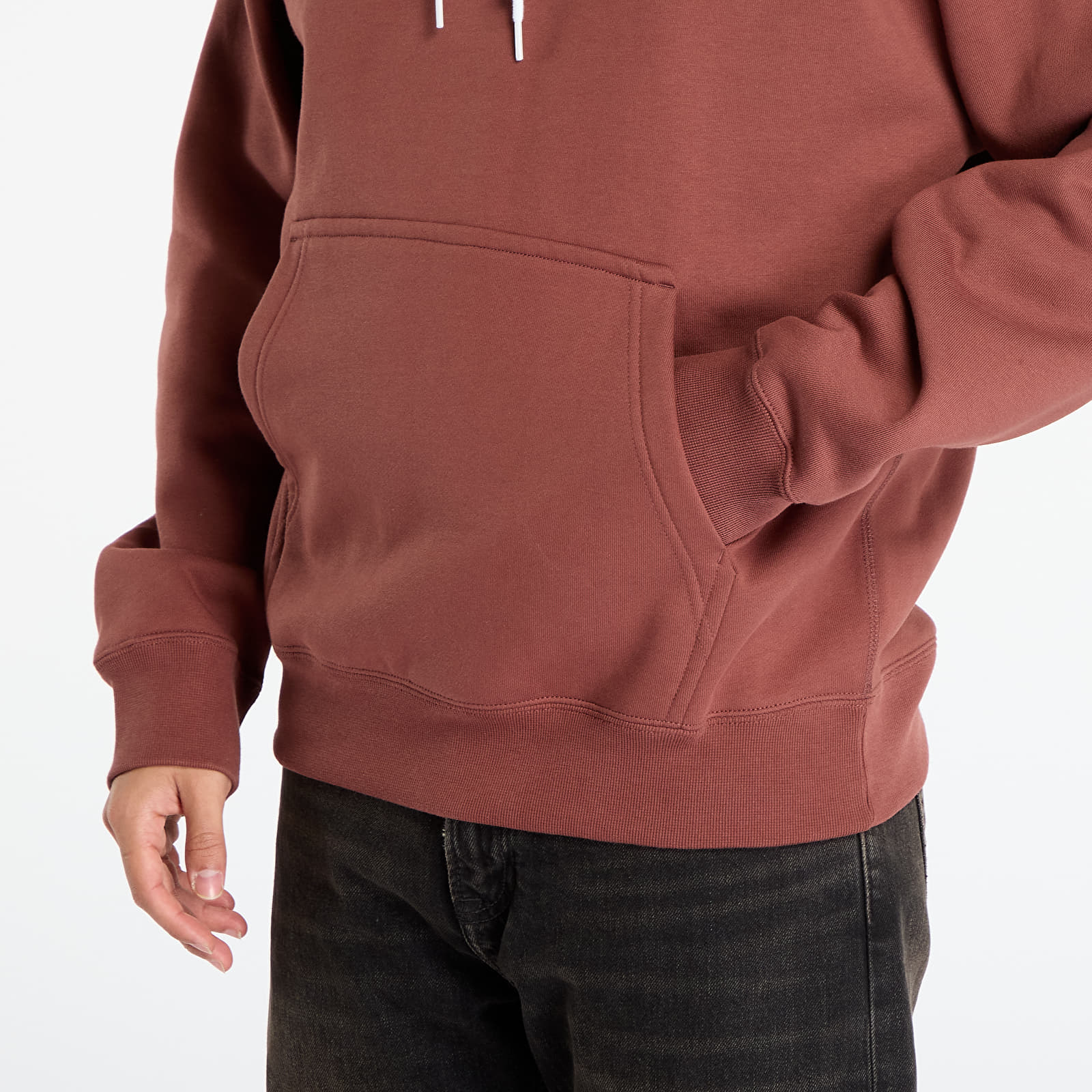 Dukserice Nike Solo Swoosh Men's Fleece Hoodie Red Sepia