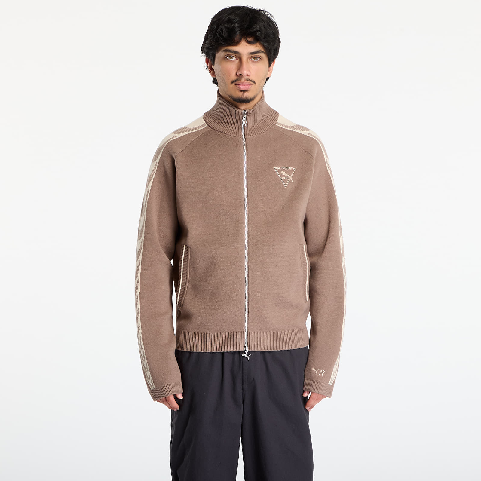 Jachetă Puma x REPRESENT T7 Knit Jacket Pine Bark XL