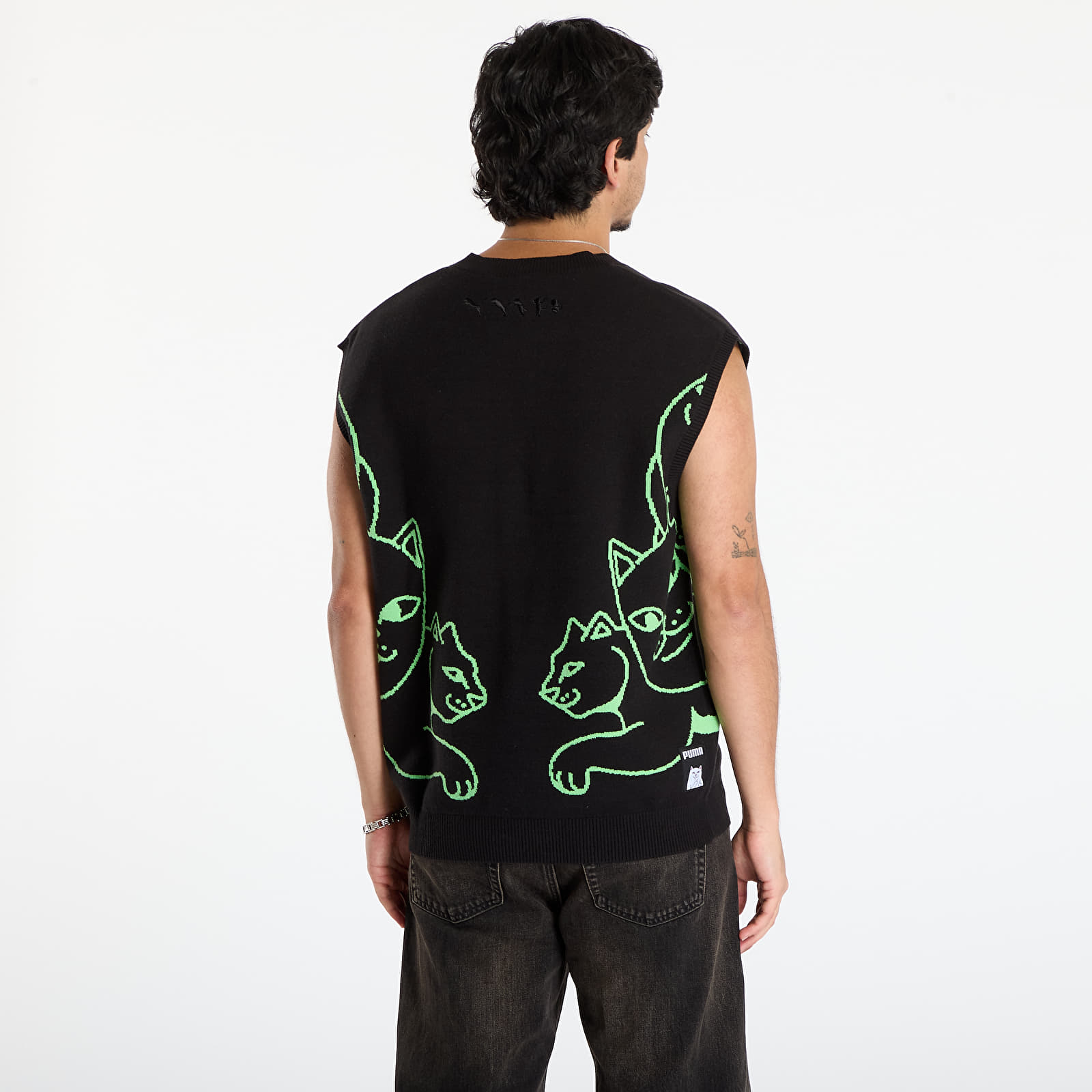Västar Puma x RIPNDIP Knitted Vest Puma Black