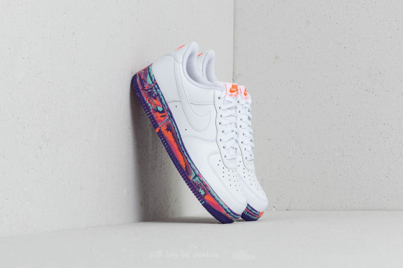 Men s shoes Nike Air Force 1 07 LV8 Leather White White Vast