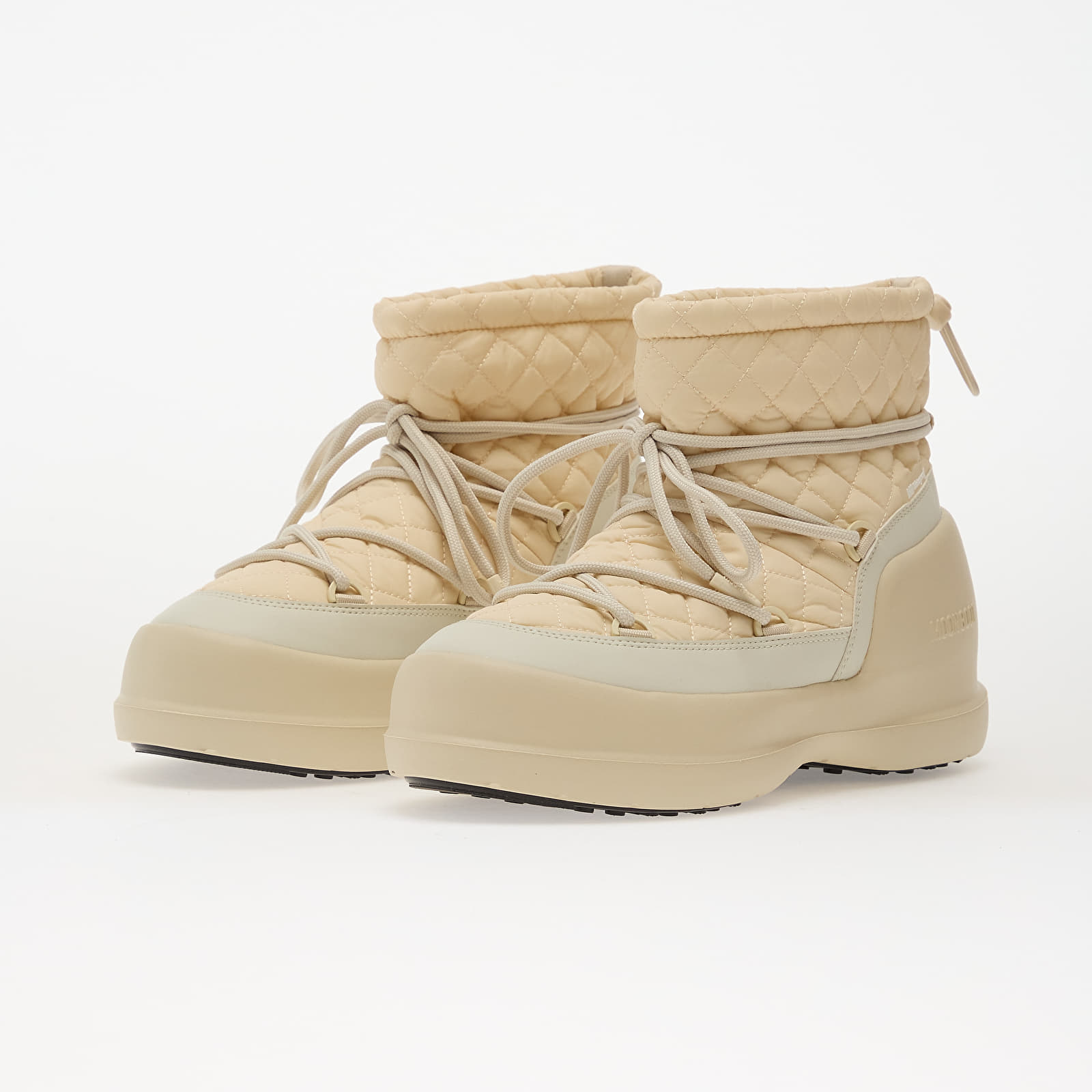 Meeste kingad Moon Boot Mezzaluna Quilted Mid Wp Cream