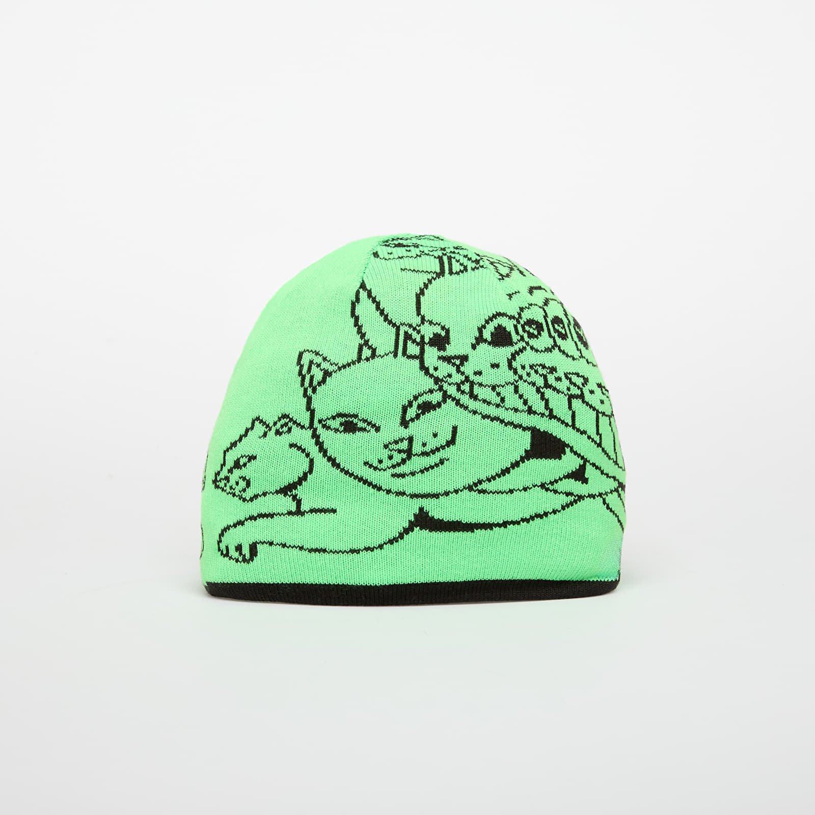 Čepice Puma x RIPNDIP Reversable Skull Beanie Puma Black/ Fluro Green Pes