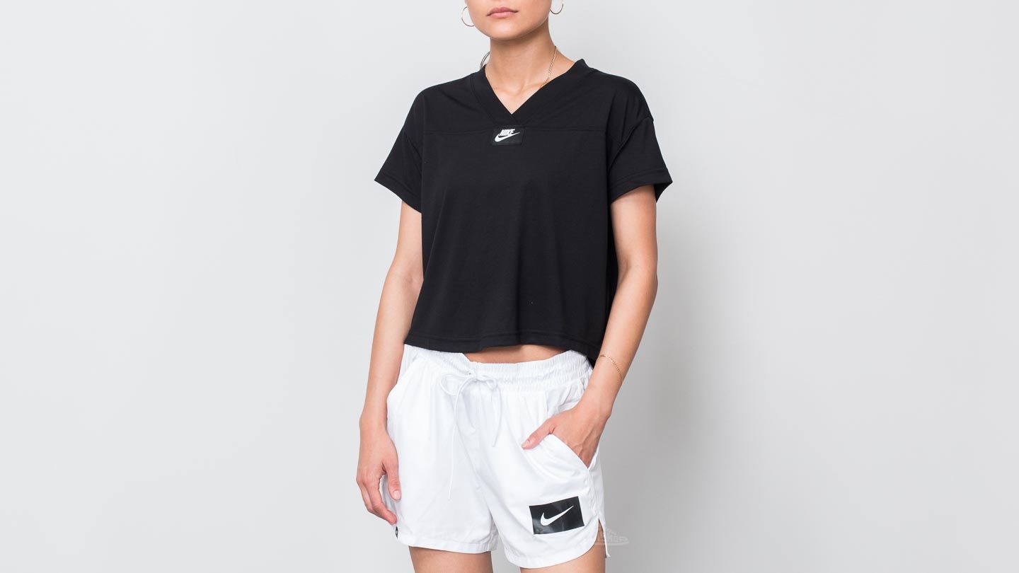 Μπλούζες Nike Sportswear Shortsleeve Marble Crop Top Black