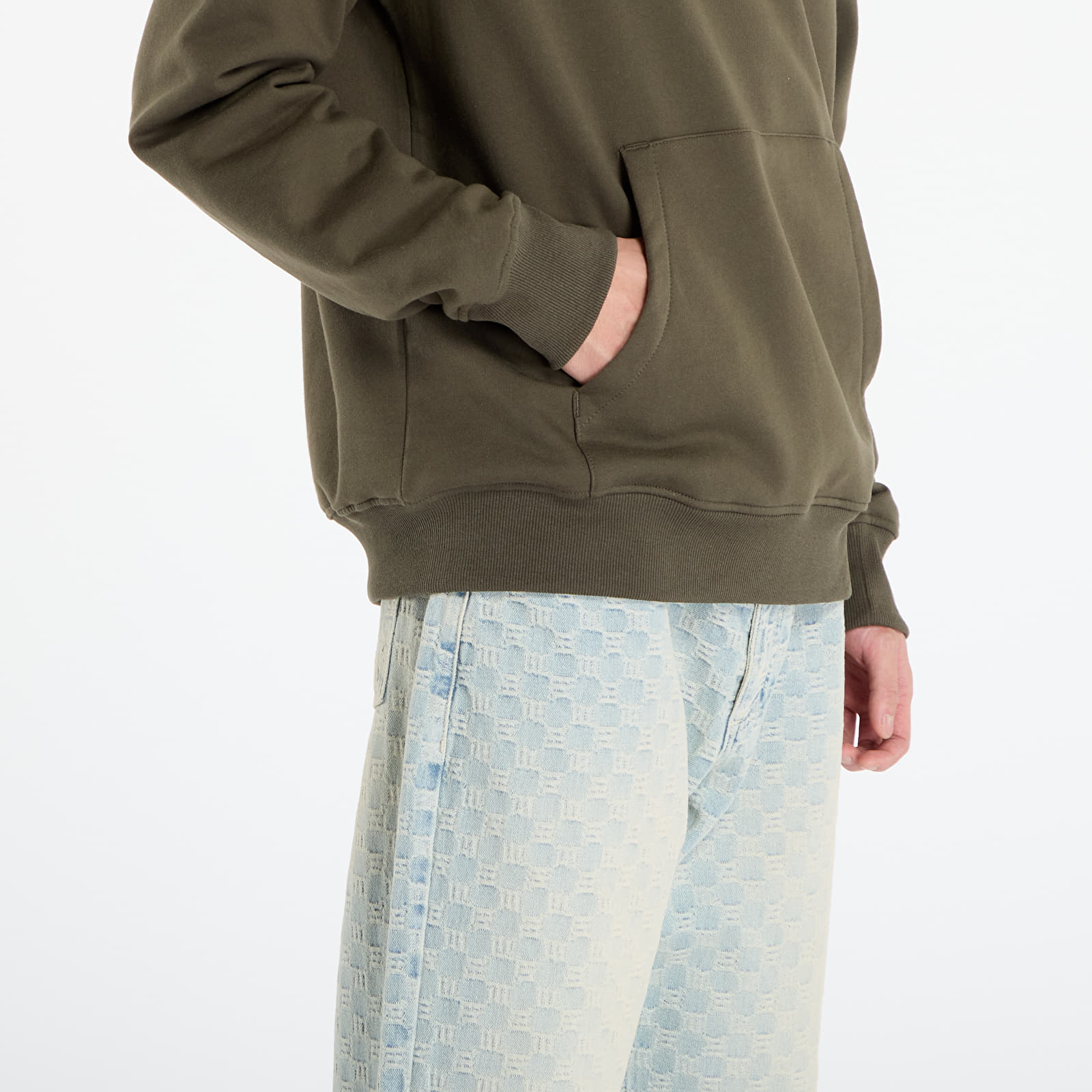 Dukserice The North Face M Raglan Box Nse Edge Of Light Infill Hoodie New Taupe Green/ TNF Black Edge Of Light Print