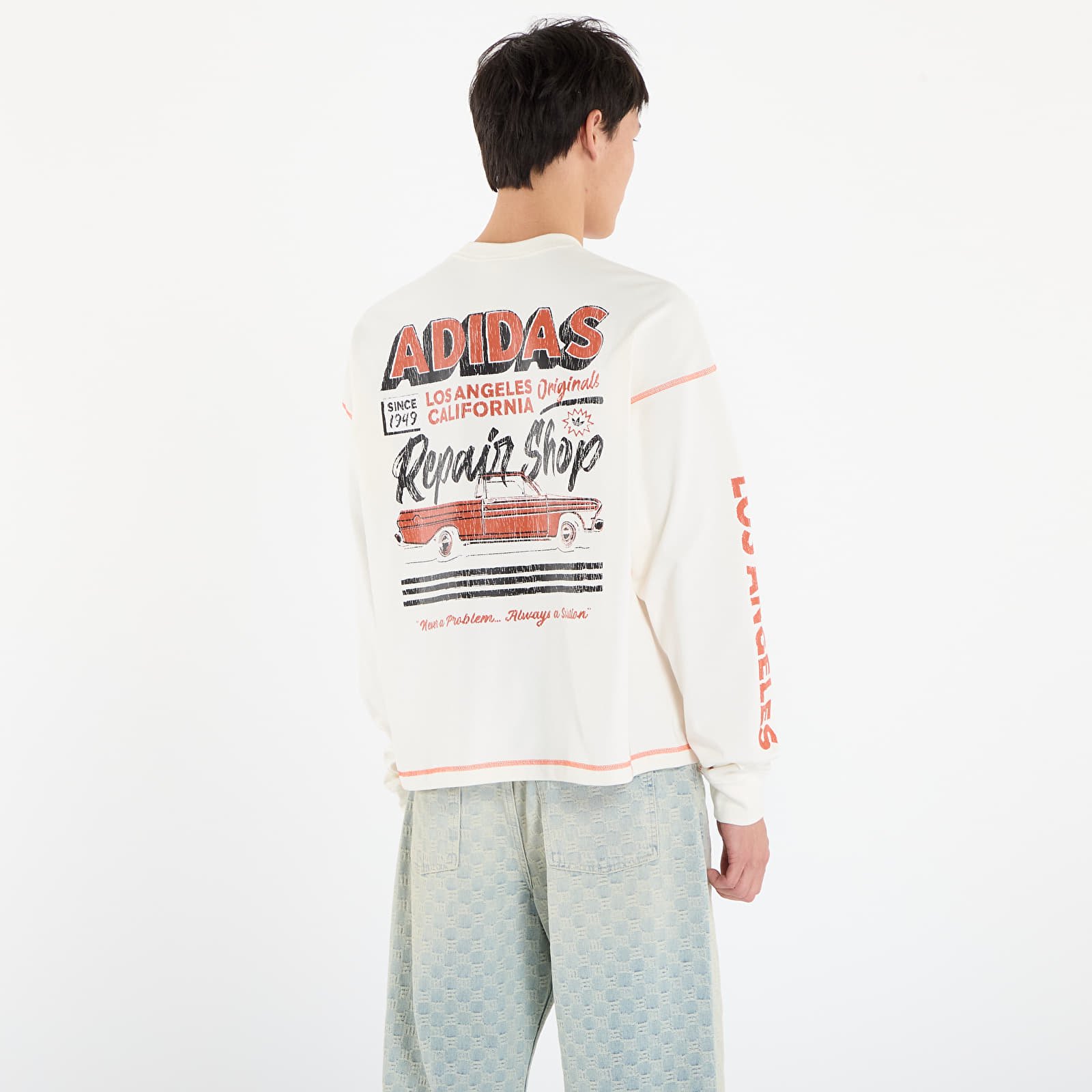 T-skjorter adidas Wilshire LS T-Shirt UNISEX Off White