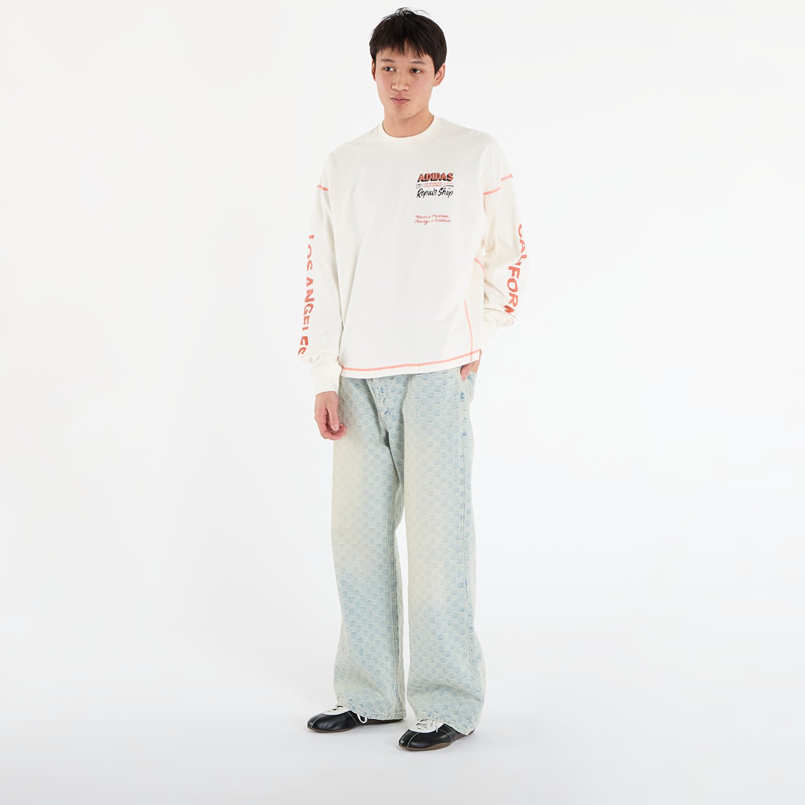 T-skjorter adidas Wilshire LS T-Shirt UNISEX Off White