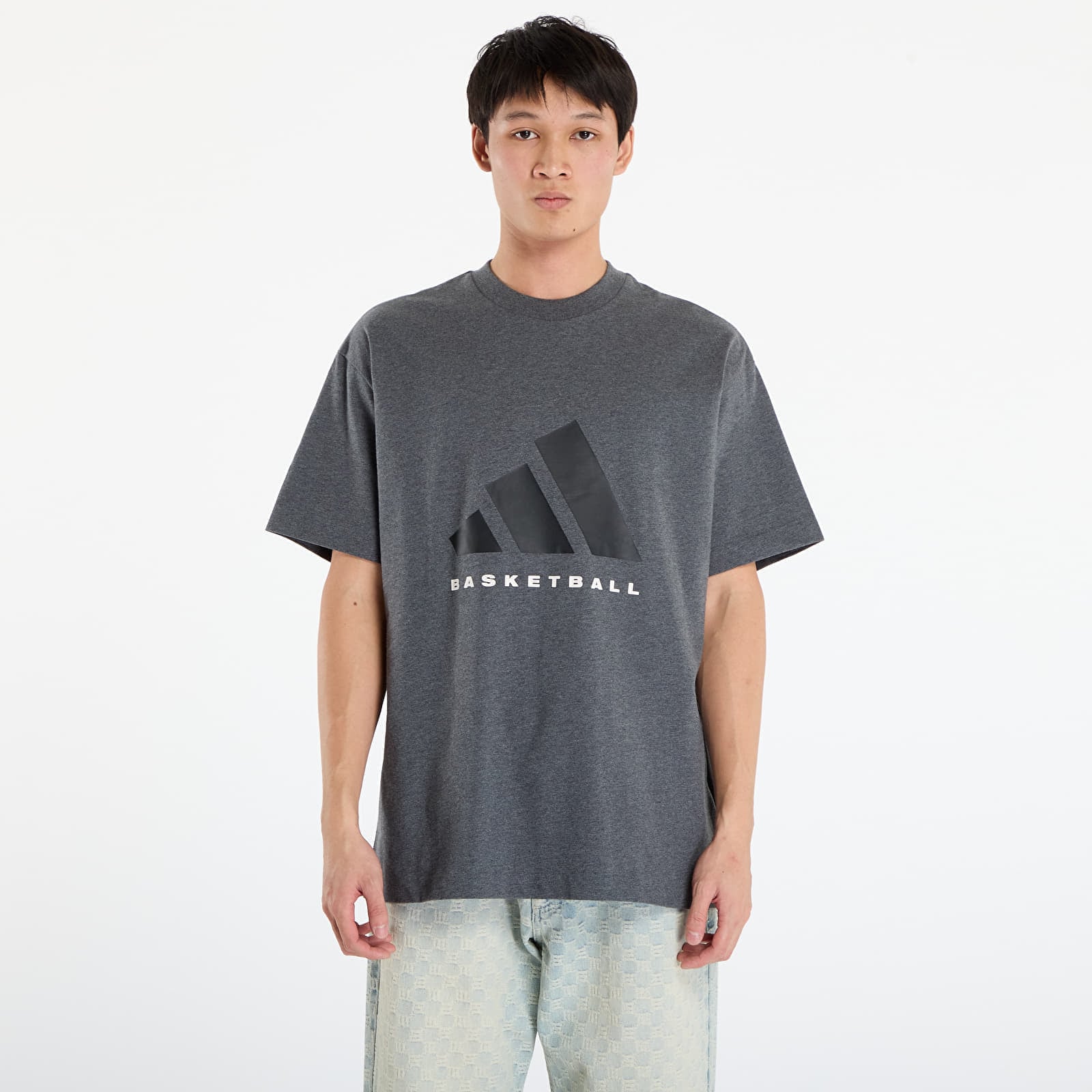 Tricou adidas Basketball T-Shirt UNISEX Dark Grey Heather XL