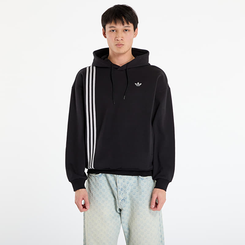 Sweatshirt adidas Front Stripes Hoodie Black