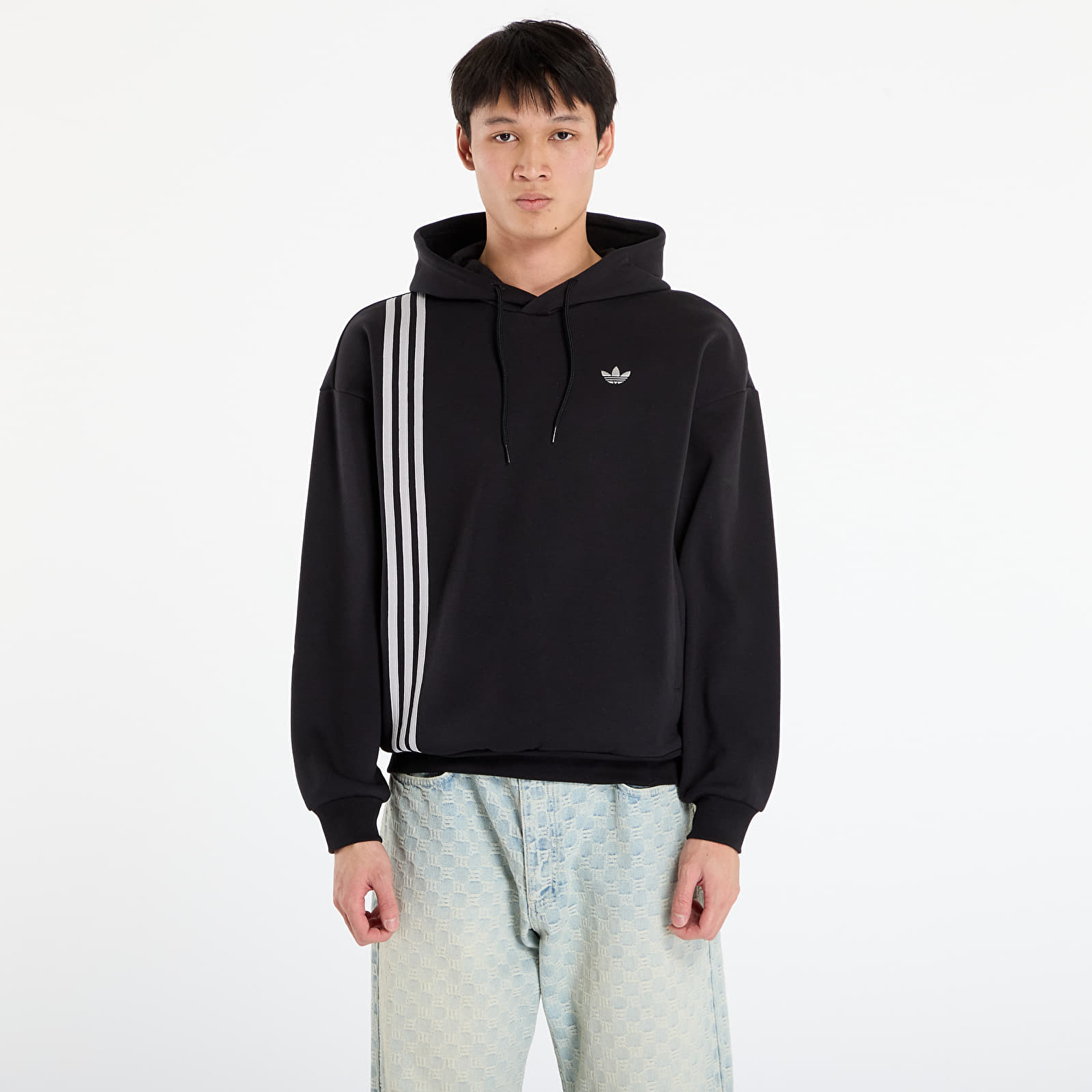 Hoodies en truien adidas Front Stripes Hoodie Black