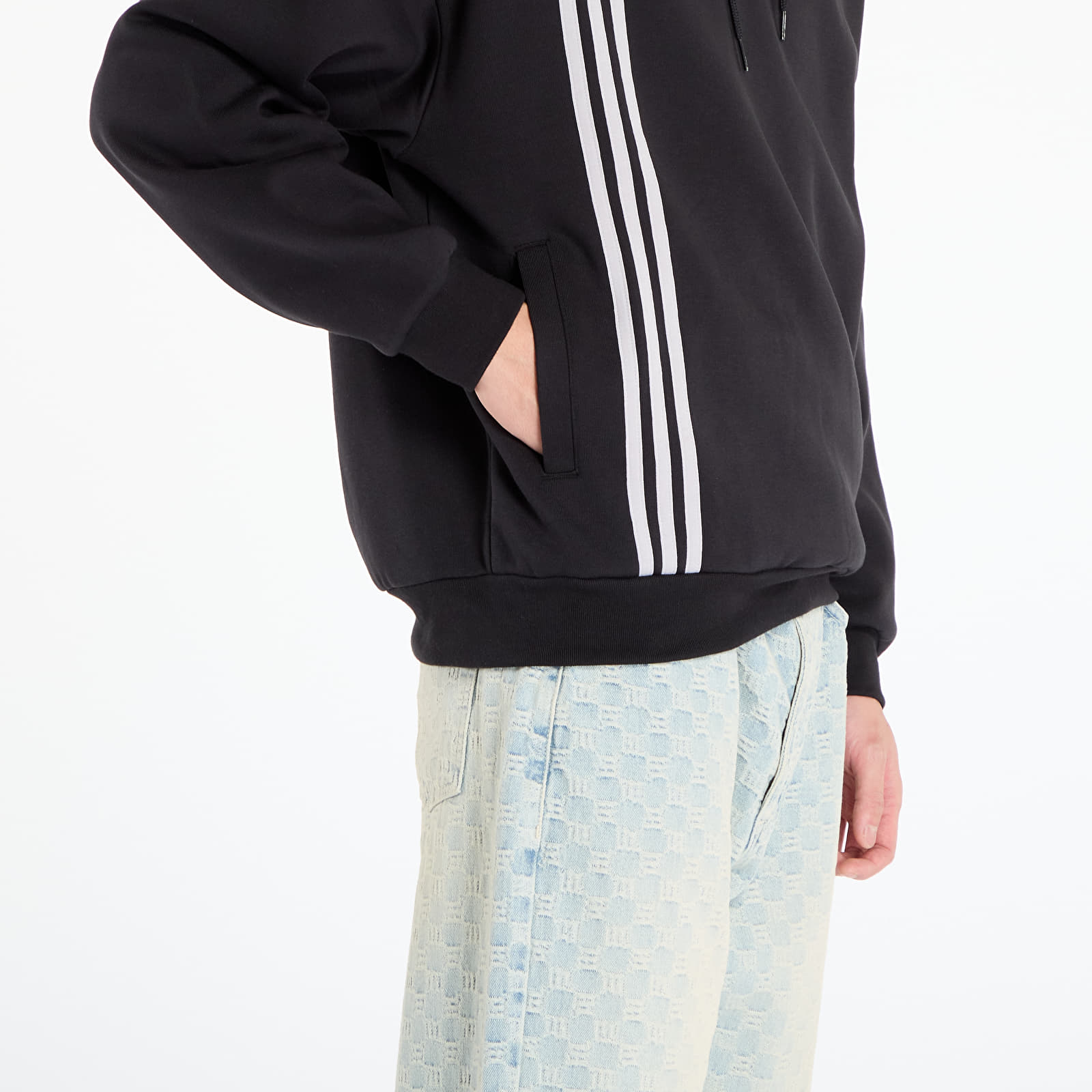 Hoodies en truien adidas Front Stripes Hoodie Black
