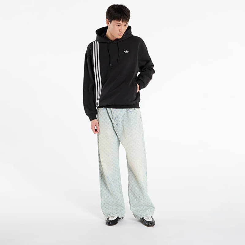 Hoodies and sweatshirts adidas Front Stripes Hoodie Black (JV9879