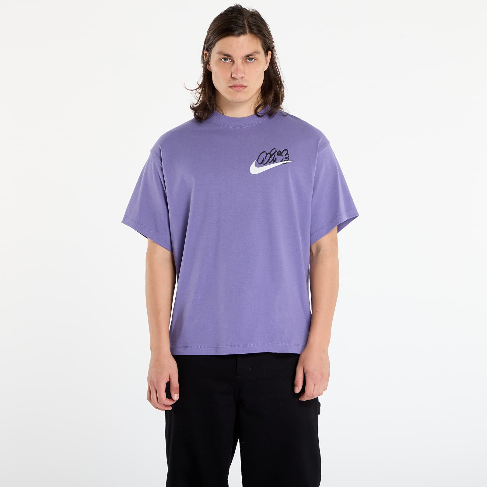 Tricou Nike Solo Swoosh Mens T-Shirt Dusty Amethyst XS