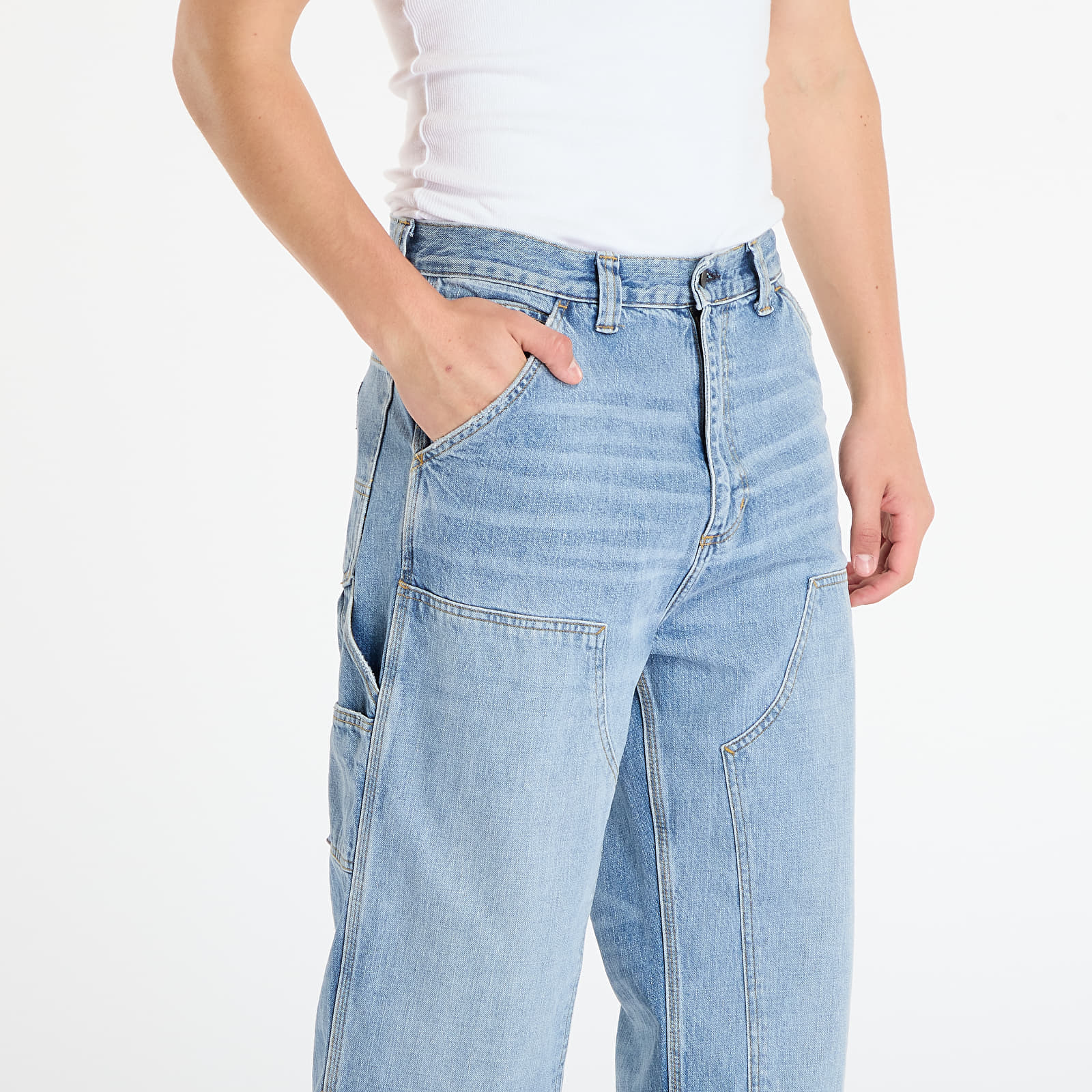 Hosen für Männer Carhartt WIP OG Double Knee Pant Blue Burst Washed