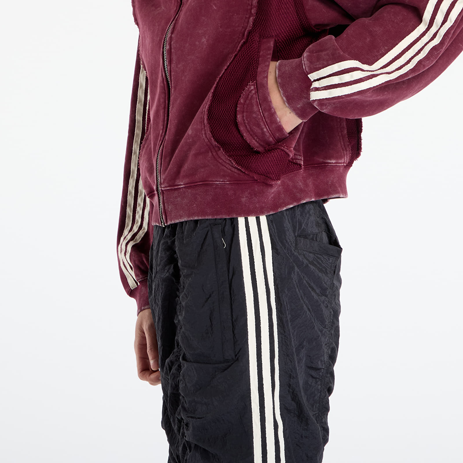 Hoodies and sweatshirts adidas x Thug Club Teamgeist Hooded Zip Up Maroon/ Antique Silver