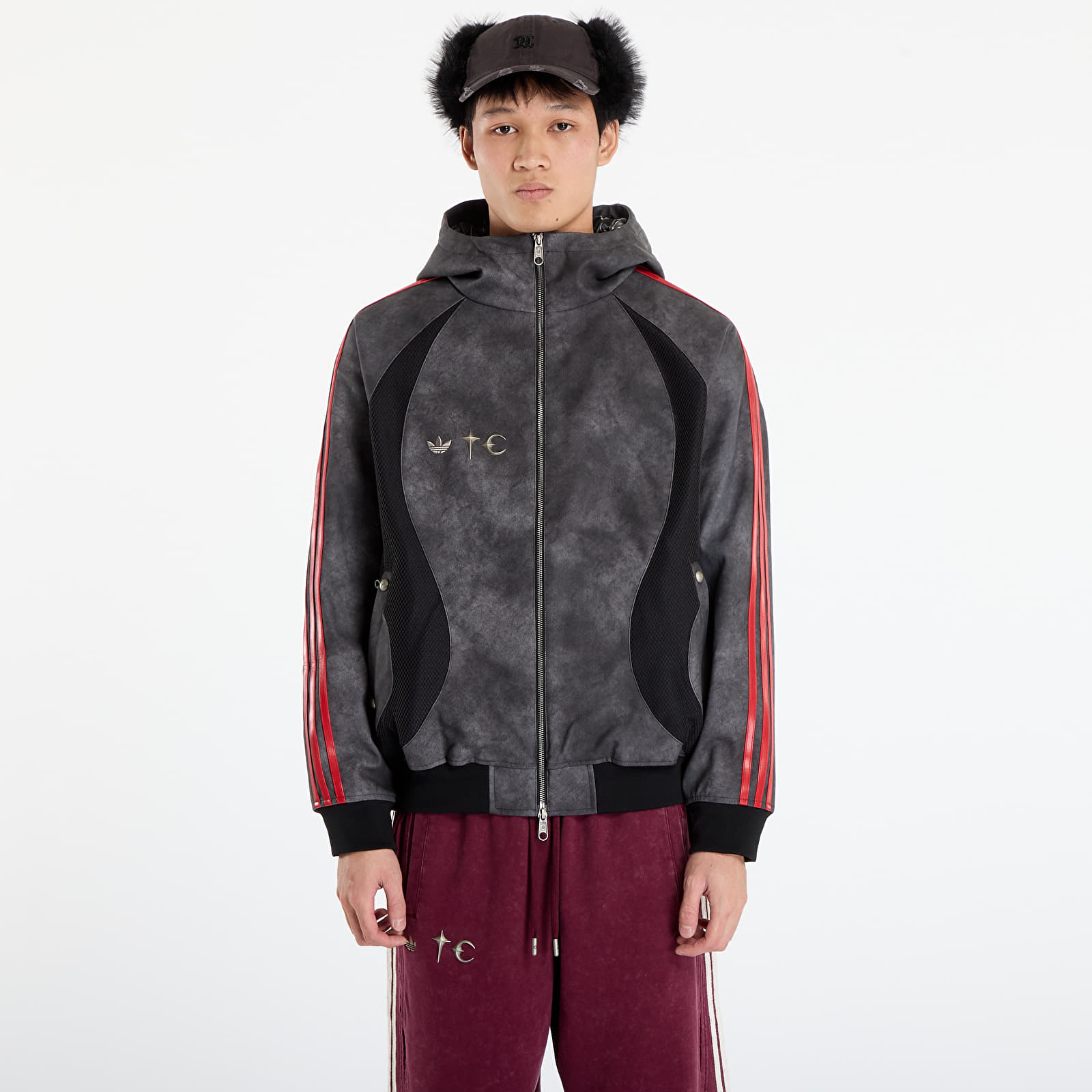 Jakker adidas x Thug Club Teamgeist Faux Leather Jacket Black