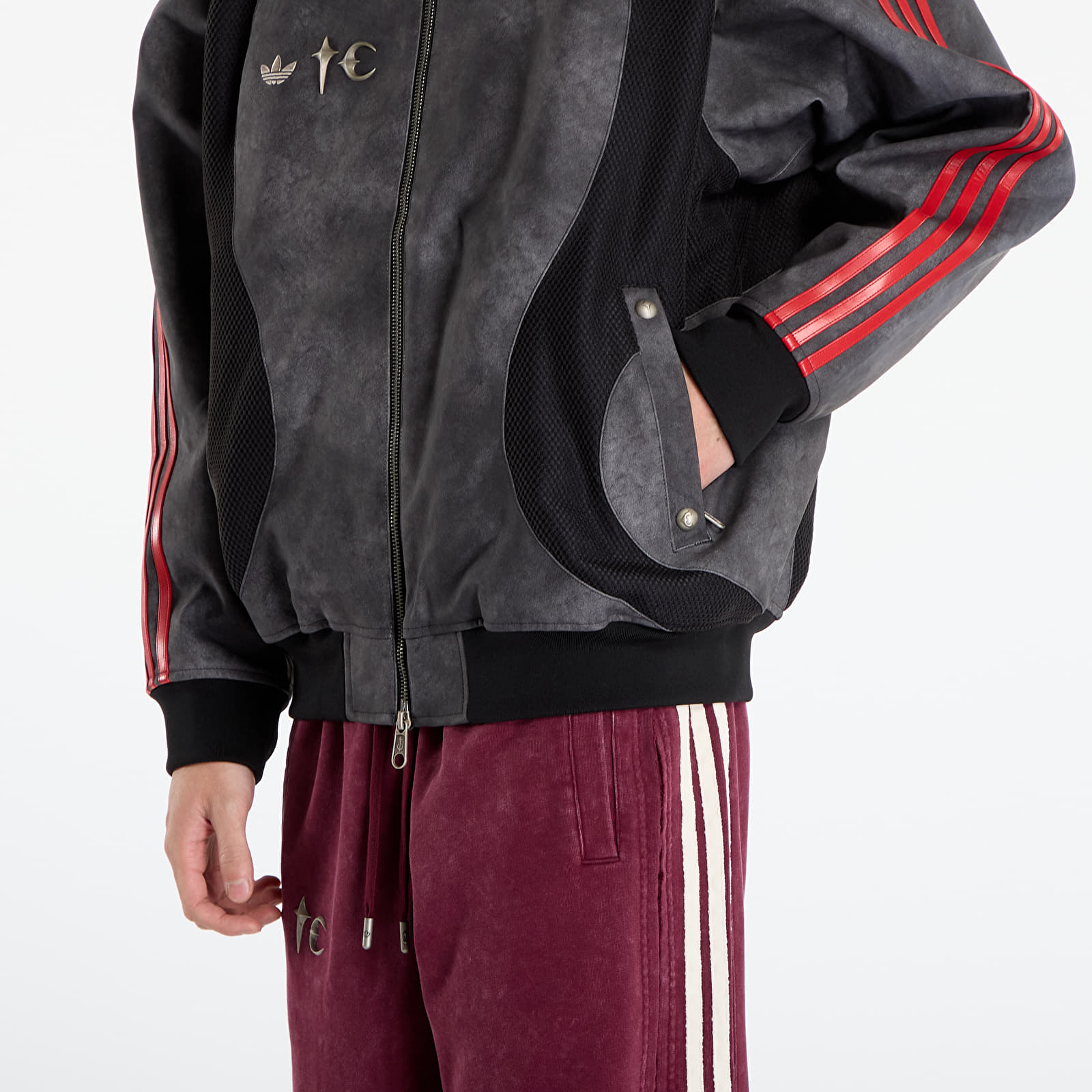 Jakker adidas x Thug Club Teamgeist Faux Leather Jacket Black