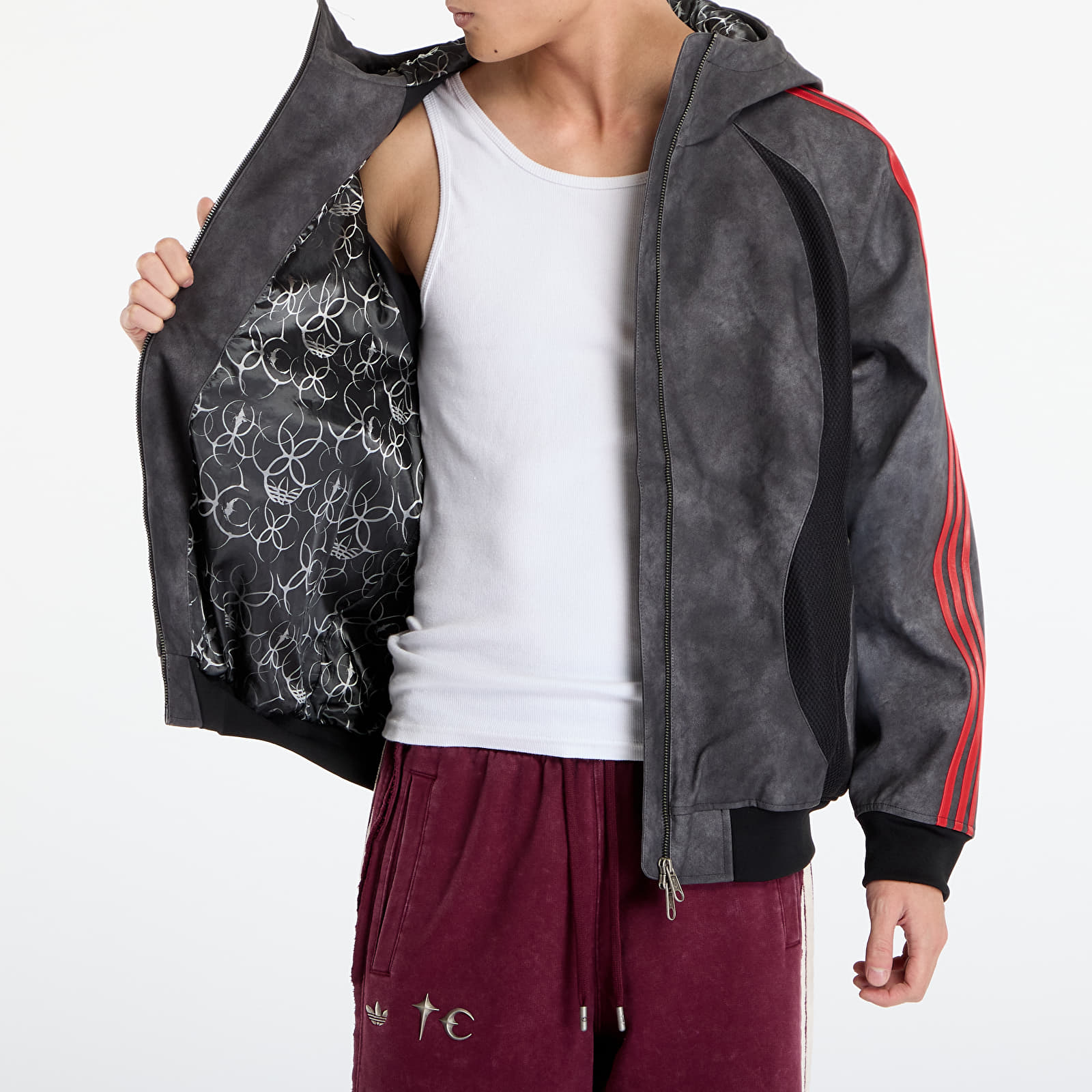 Jakker adidas x Thug Club Teamgeist Faux Leather Jacket Black