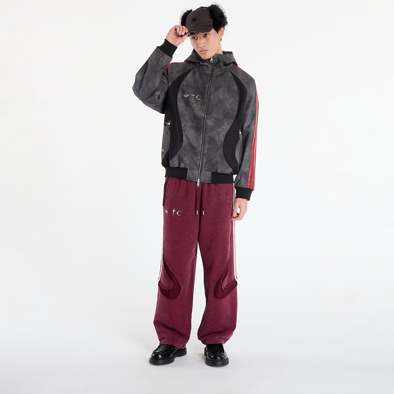 Jakker adidas x Thug Club Teamgeist Faux Leather Jacket Black