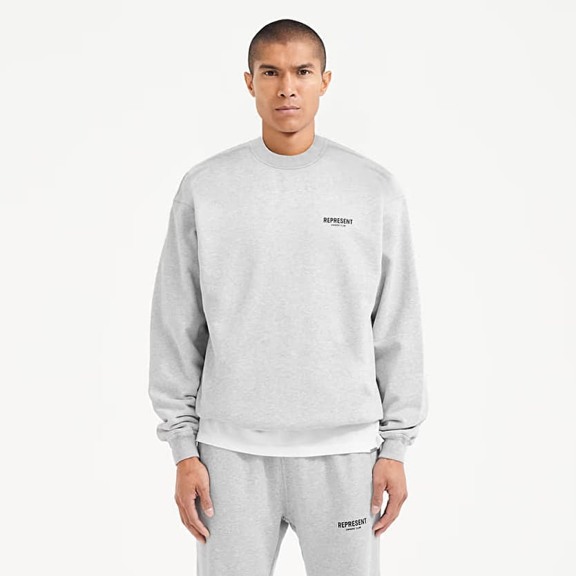 Pulover REPRESENT Owners Club Sweater Ash Grey/ Black M