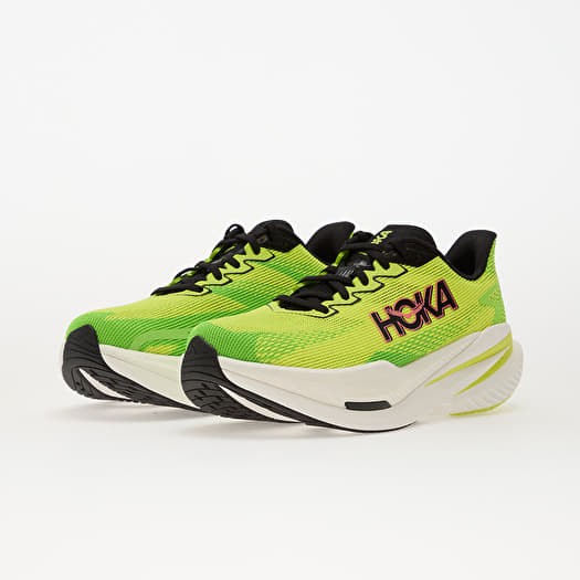 Hoka Men\'s Black and Lime Athletic Shoes Size 10 - Hoka One One HOKA Mach X Black Rainbow for sale  main image 4