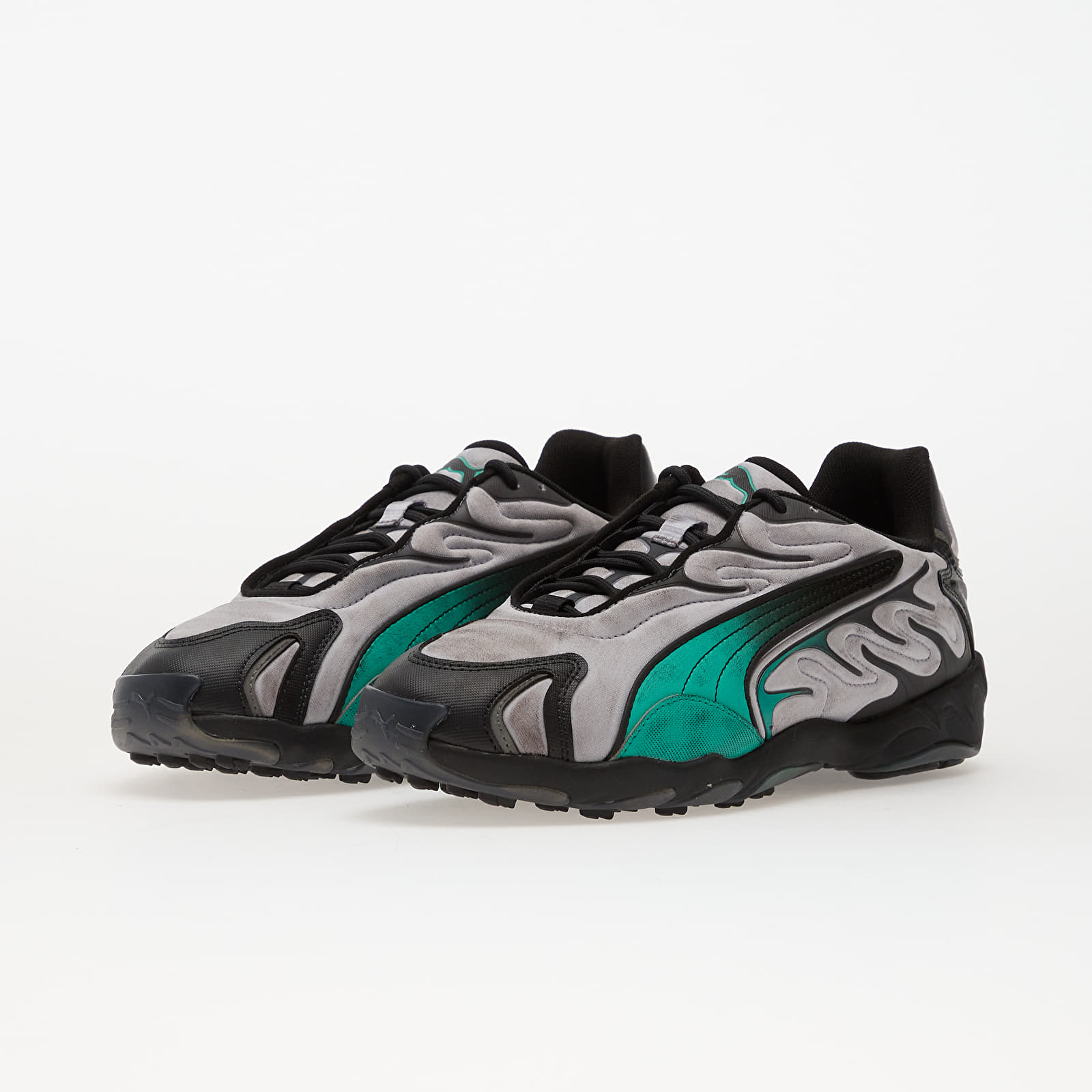 Men's shoes Puma Inhale Distressed Vibrant Silver-Vibrant Green