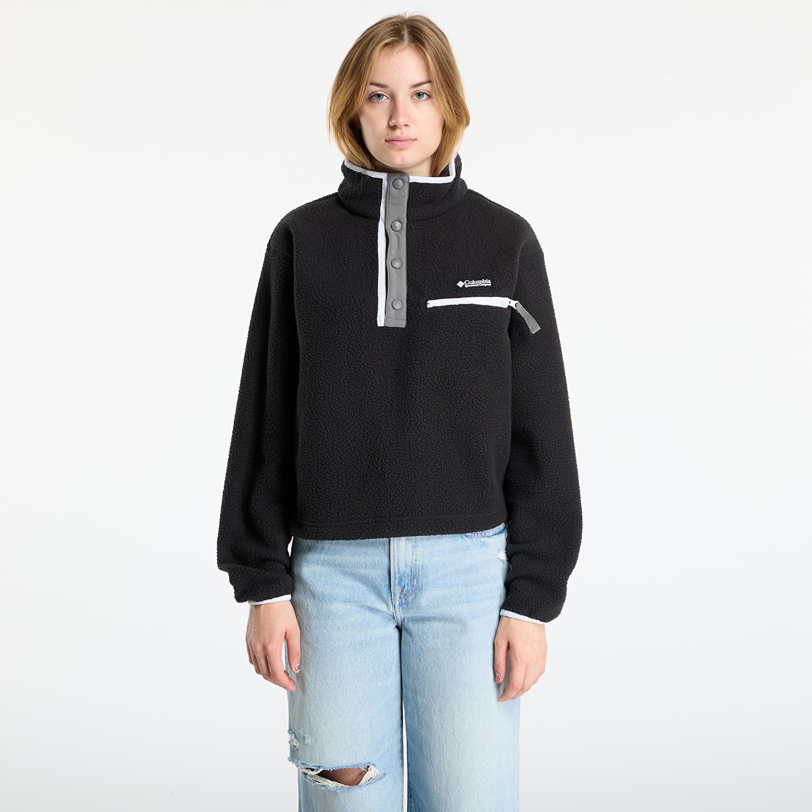 Суитшърт Columbia Helvetia™ II Cropped Half Snap Fleece Black XS