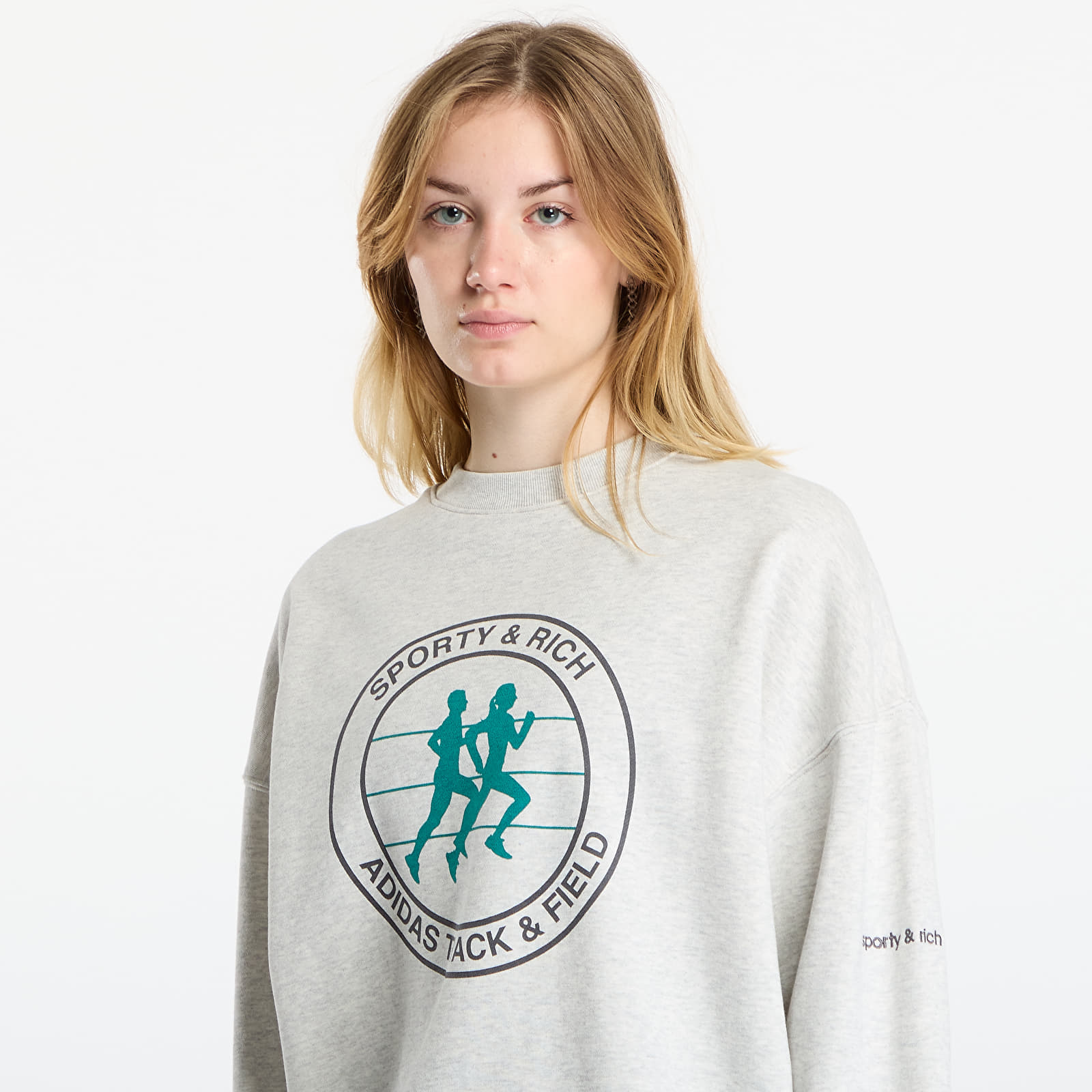 Sweatjacken und Sweatshirts adidas Sporty & Rich Sweatshirt Light Grey Heather