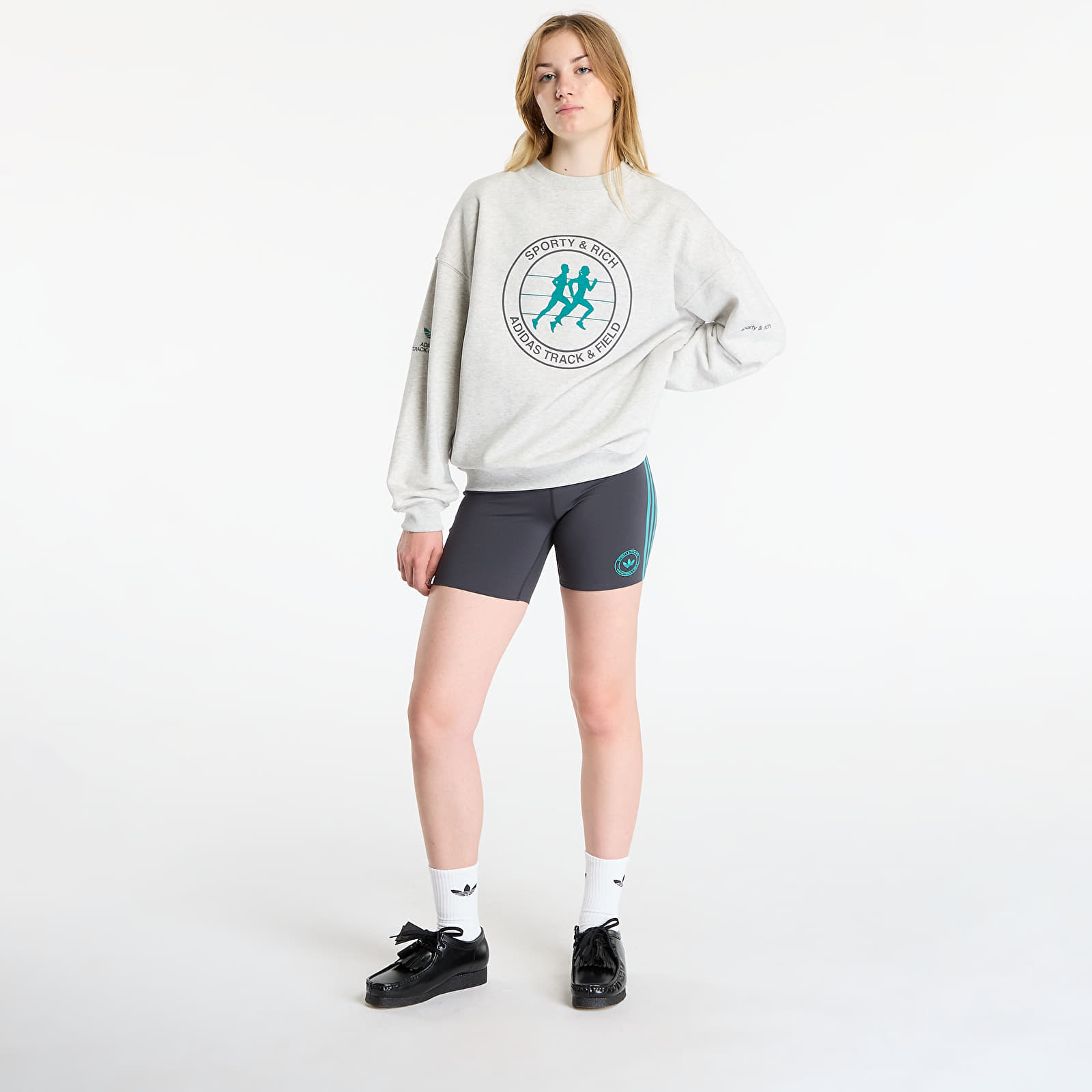 Sweatjacken und Sweatshirts adidas Sporty & Rich Sweatshirt Light Grey Heather