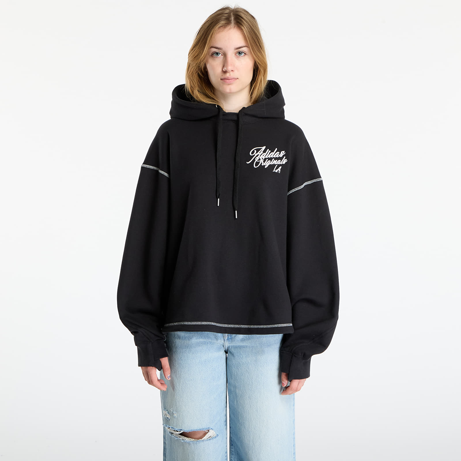 Sweatjacken und Sweatshirts adidas x LA Originals Santa Monica Hoodie Black