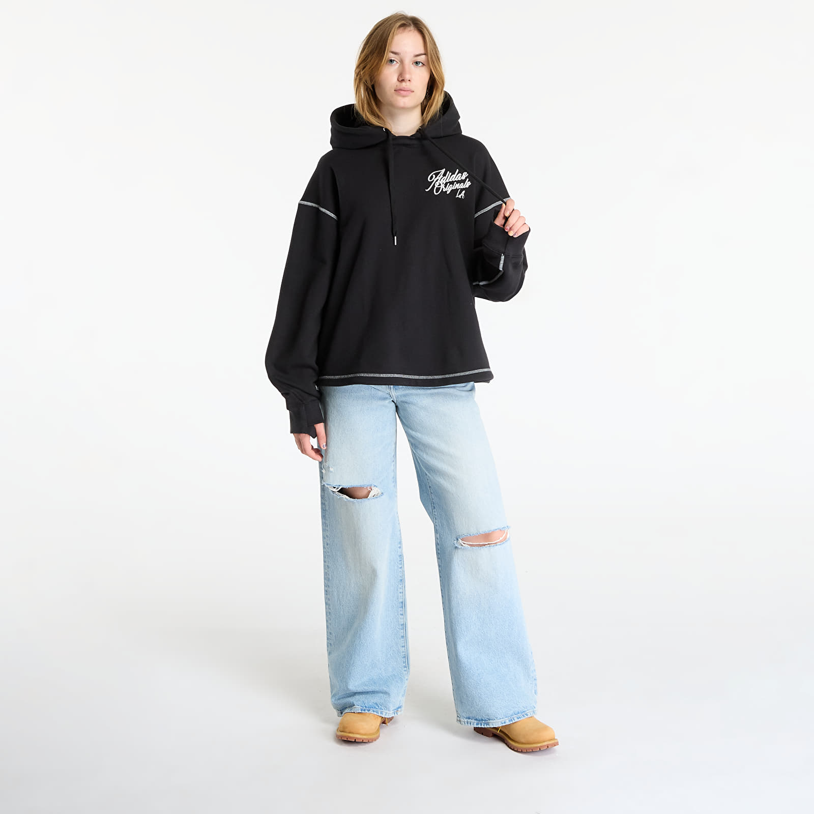Sweatjacken und Sweatshirts adidas x LA Originals Santa Monica Hoodie Black