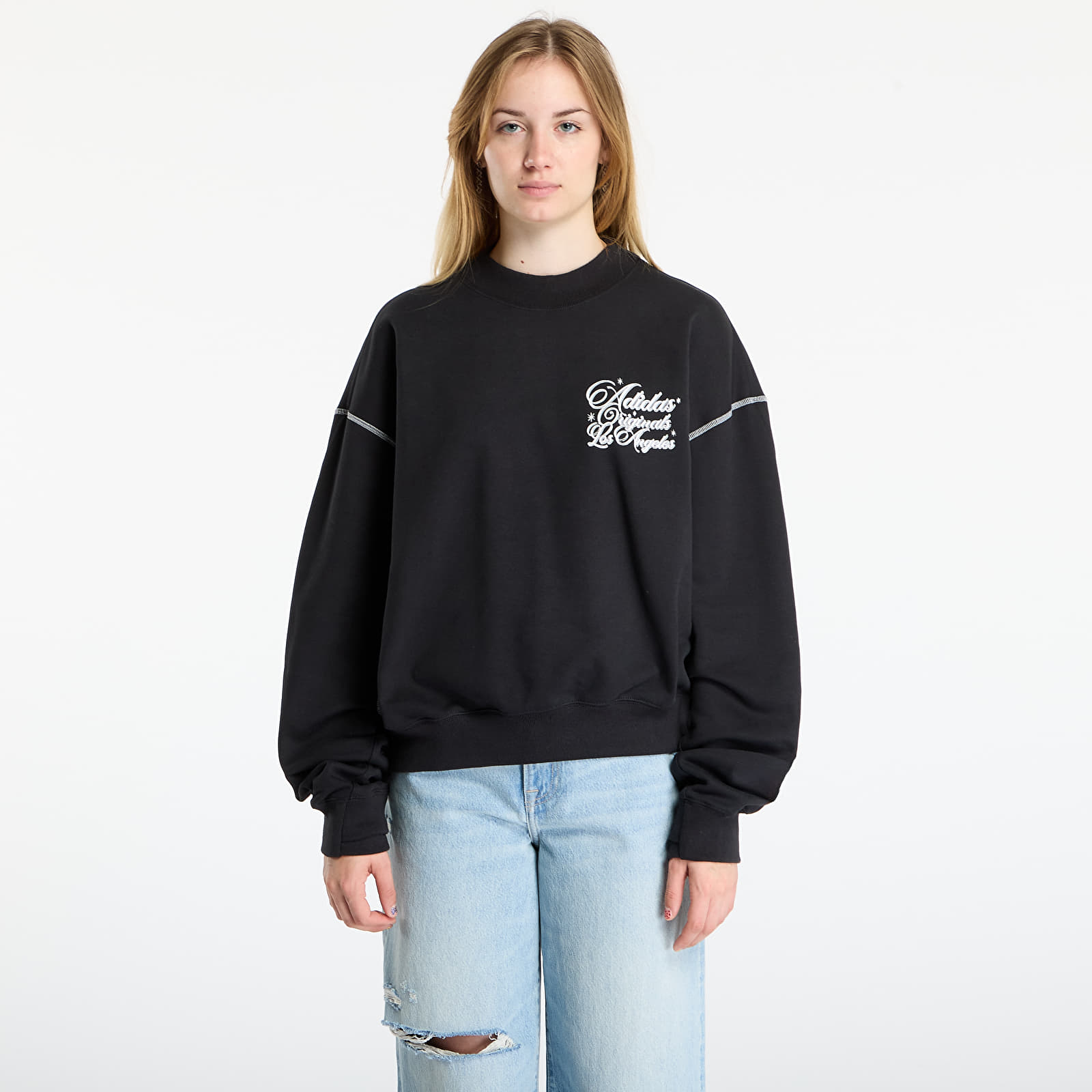 Hoodies and sweatshirts adidas Santa Monica Crewneck UNISEX Black