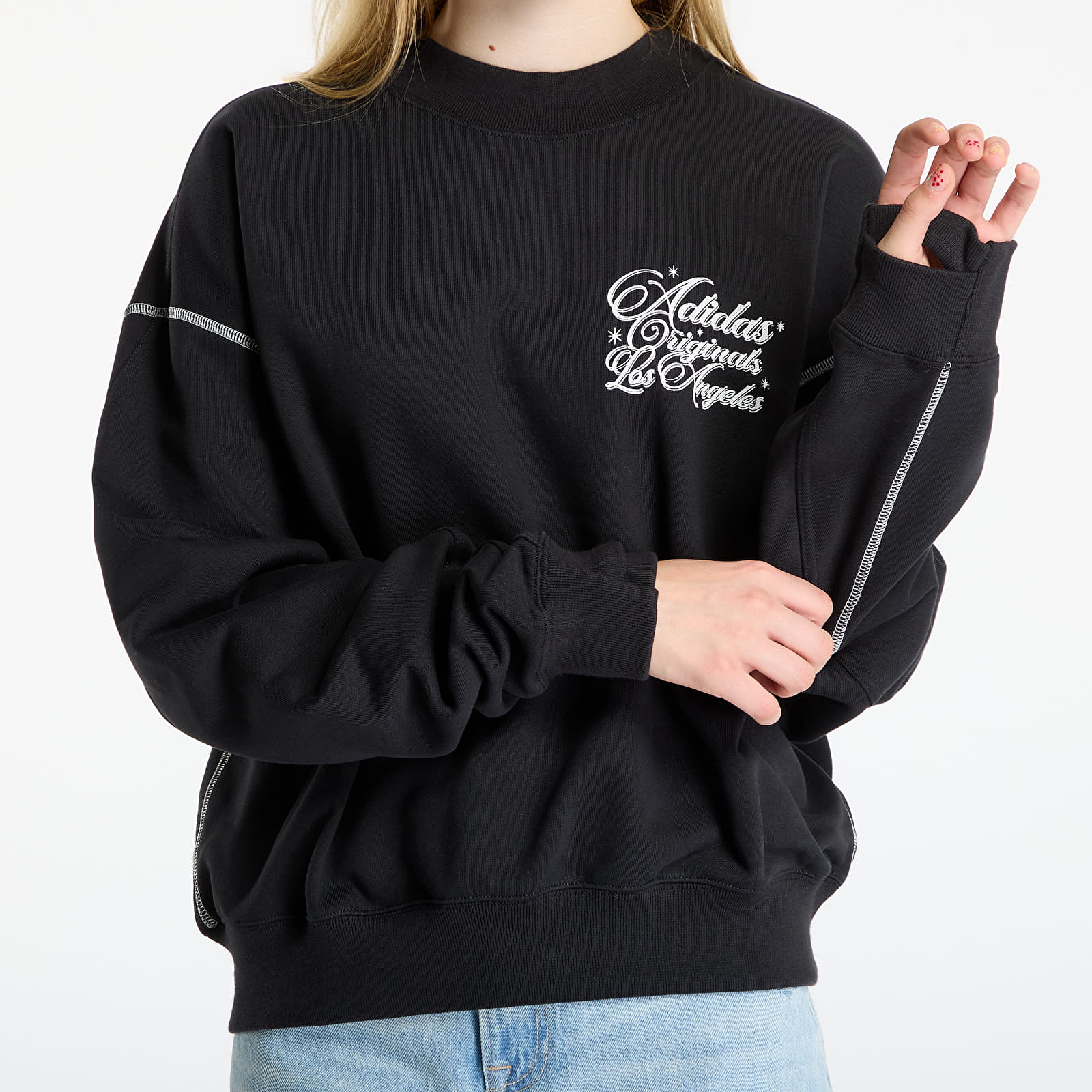 Hoodies and sweatshirts adidas Santa Monica Crewneck UNISEX Black