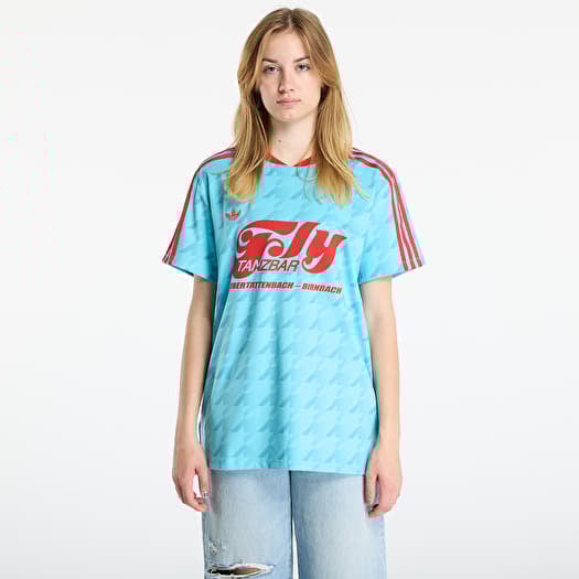 Tričko adidas Graphic Football Allover Print Jersey Blue Glow/ Grey Six