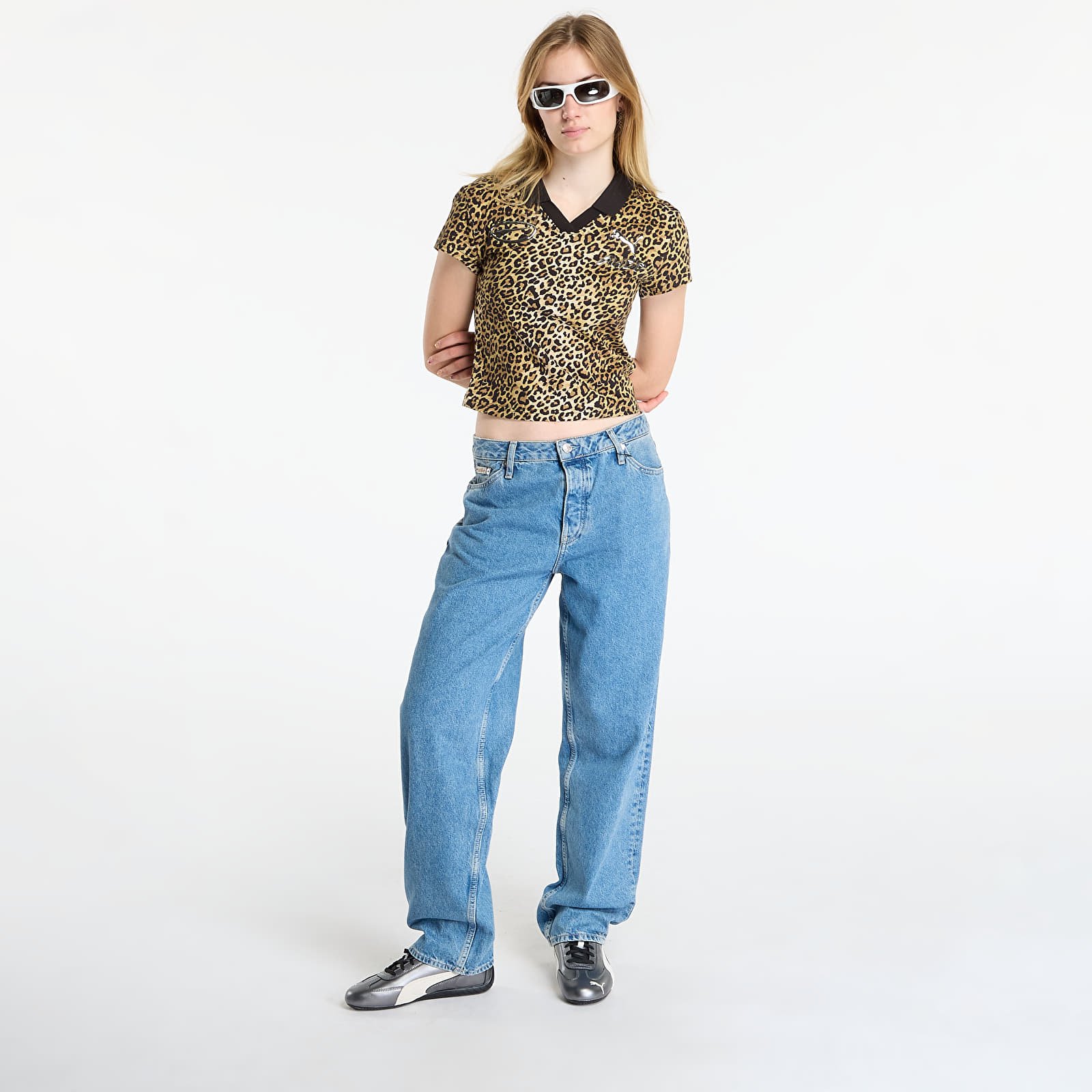 T-skjorter PUMA x A$AP ROCKY Animal Baby Tee Warm Beige/ AOP