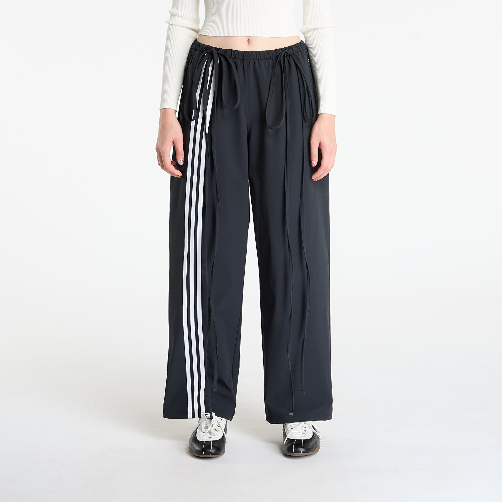 Hlače adidas Ribbon Parachute Tracksuit Bottoms Black