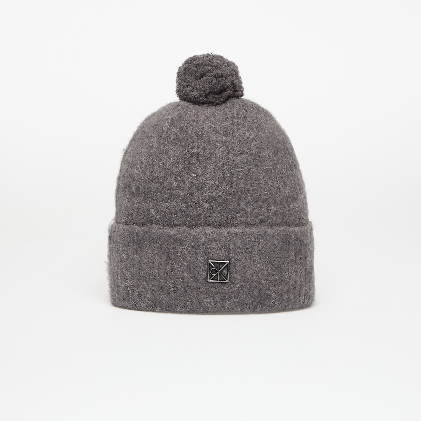 Czapki Calvin Klein Emblem Brushed Pompo Hat Grey