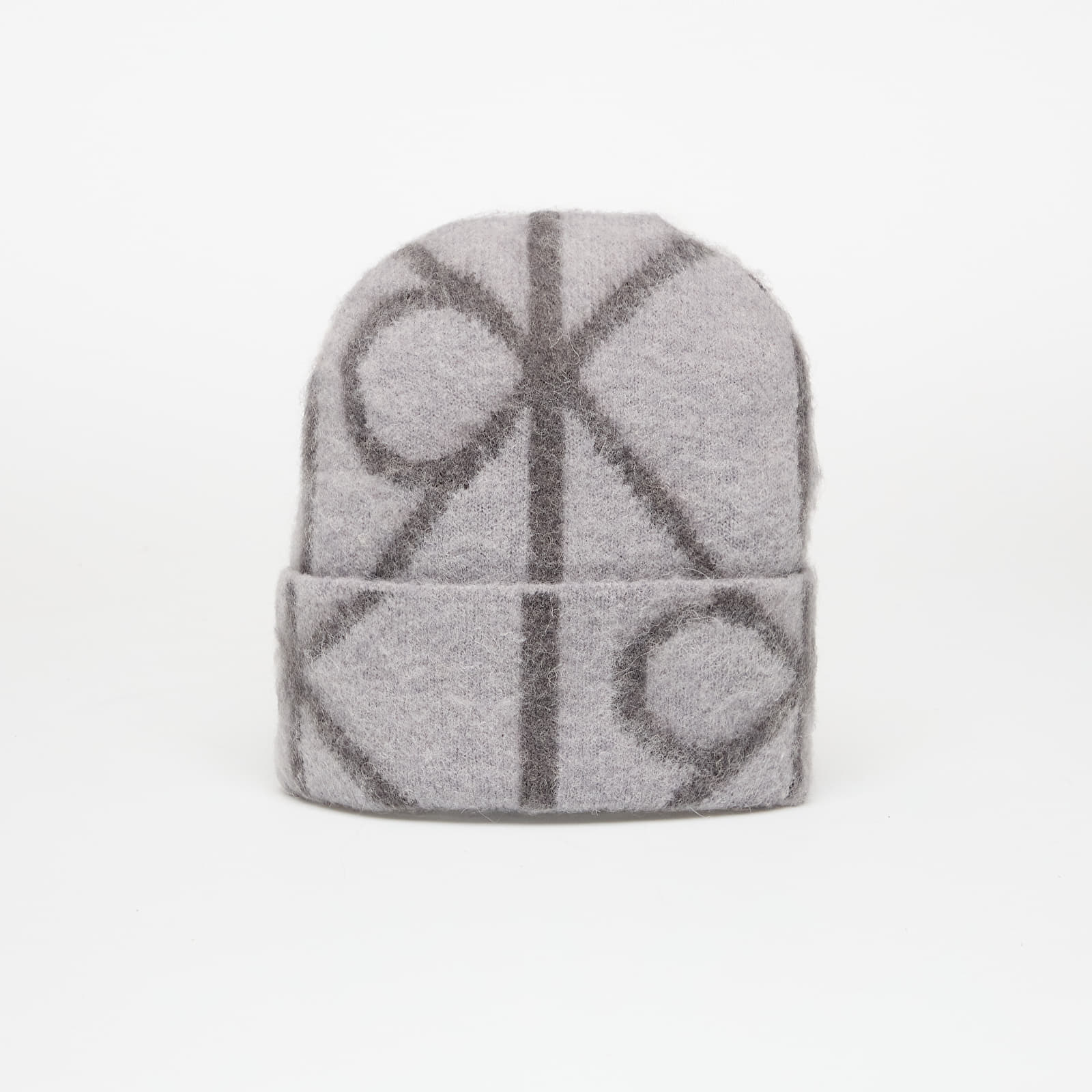 Czapki Calvin Klein Emblem Aop Brushed Hat Grey