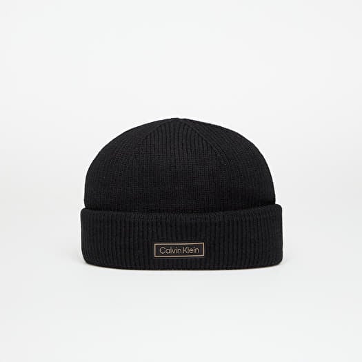 Calvin Klein Patch Chunky Rib Doc Hat Black