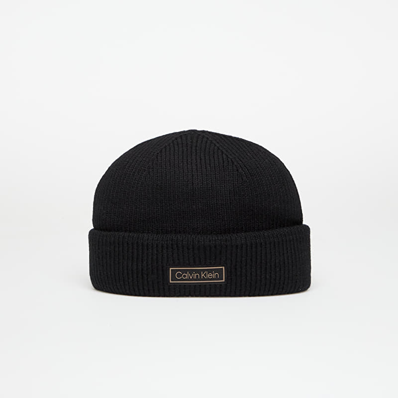 Calvin Klein Patch Chunky Rib Doc Hat Black