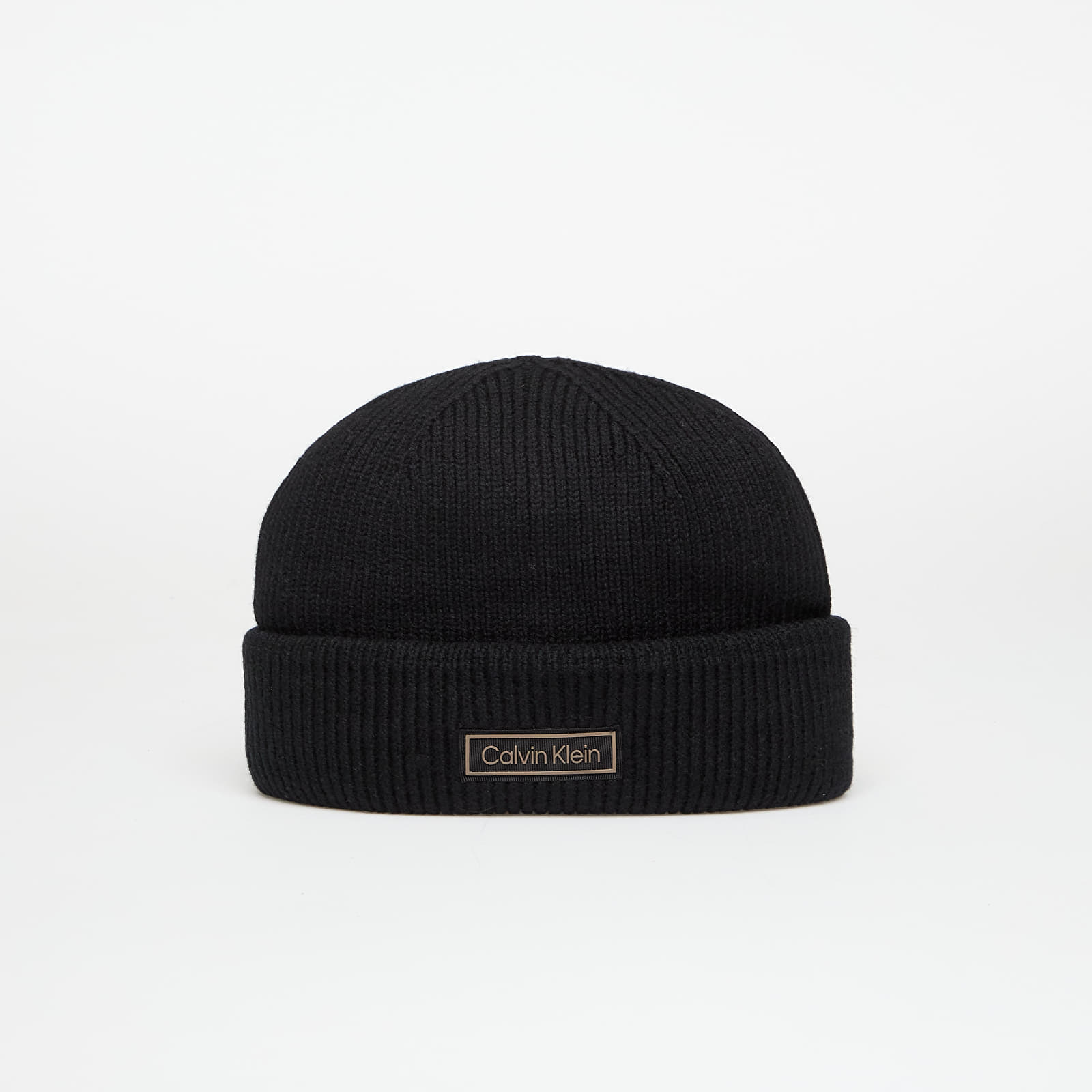 Czapki Calvin Klein Patch Chunky Rib Doc Hat Black